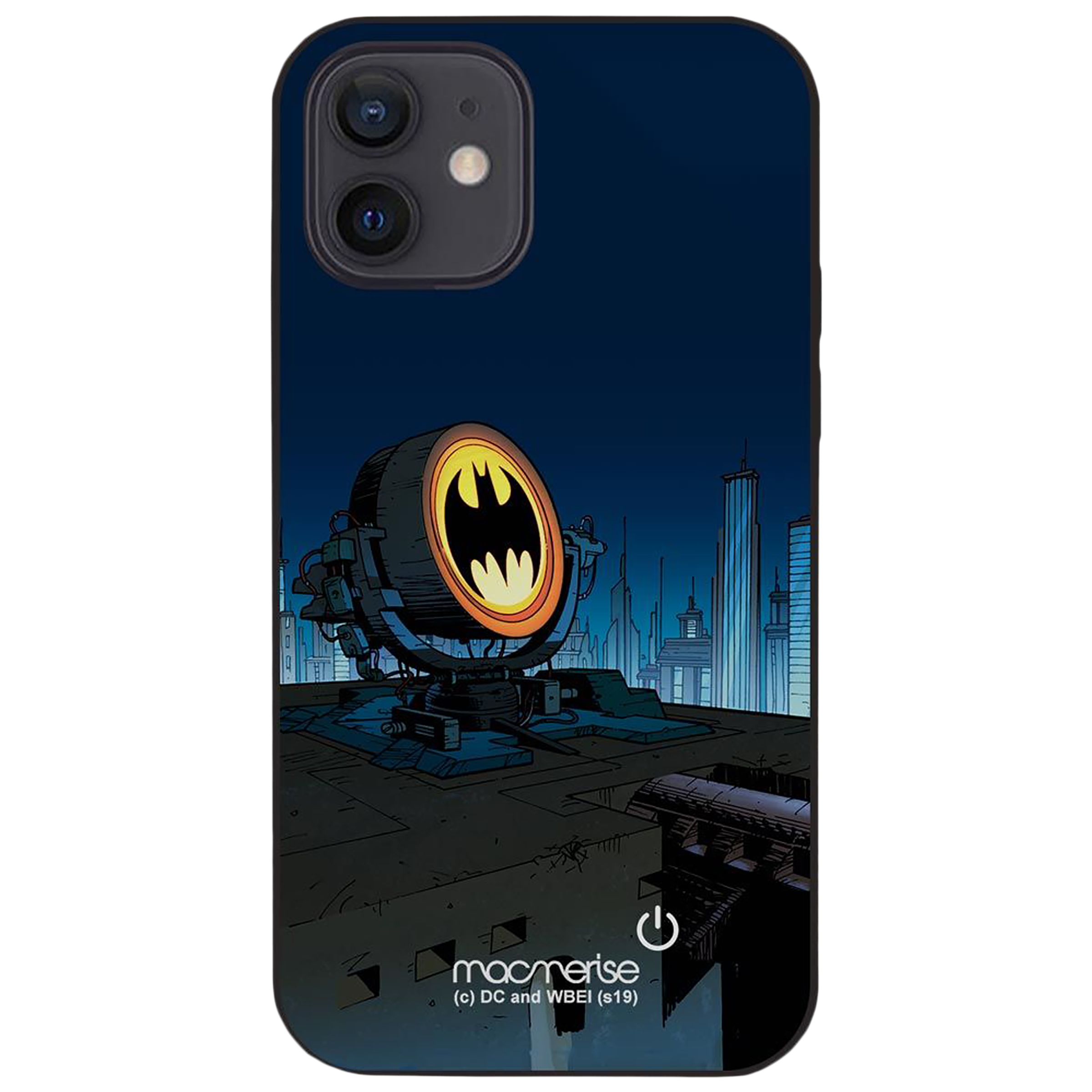 Macmerise Light Up Bat Hard Polycarbonate Back Cover for Apple iPhone 12 Pro (Supports Wireless Charging, Multi Color)