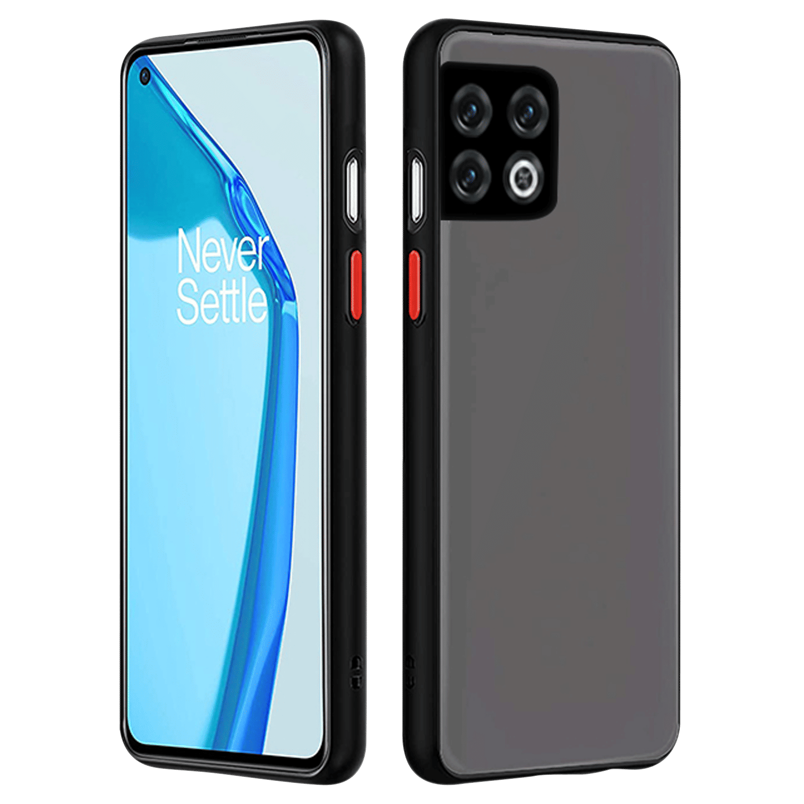 Arrow Duplex Polycarbonate Back Cover for OnePlus 10 Pro (Anti Scratch Design, Black)