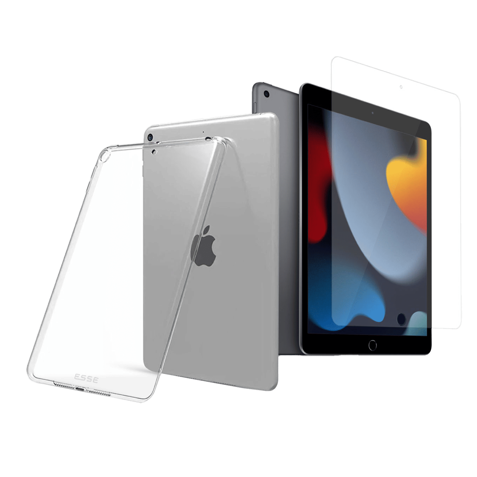ESSE Duro TPU Back Cover and Screen Protector for Apple iPad 10.2 Inch (Microdot Technology, Transparent)