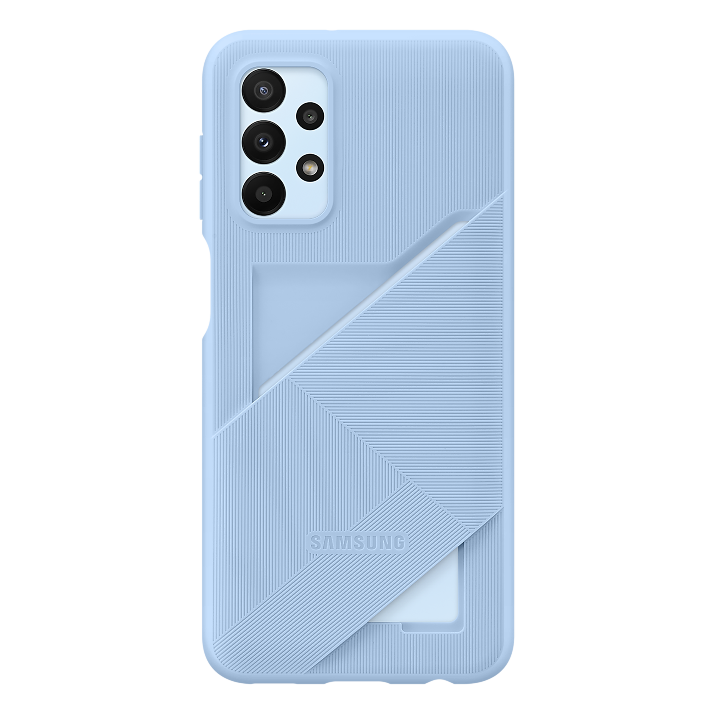 SAMSUNG Soft TPU Back Cover for SAMSUNG Galaxy A23 (Handy Card Slot, Arctic Blue)