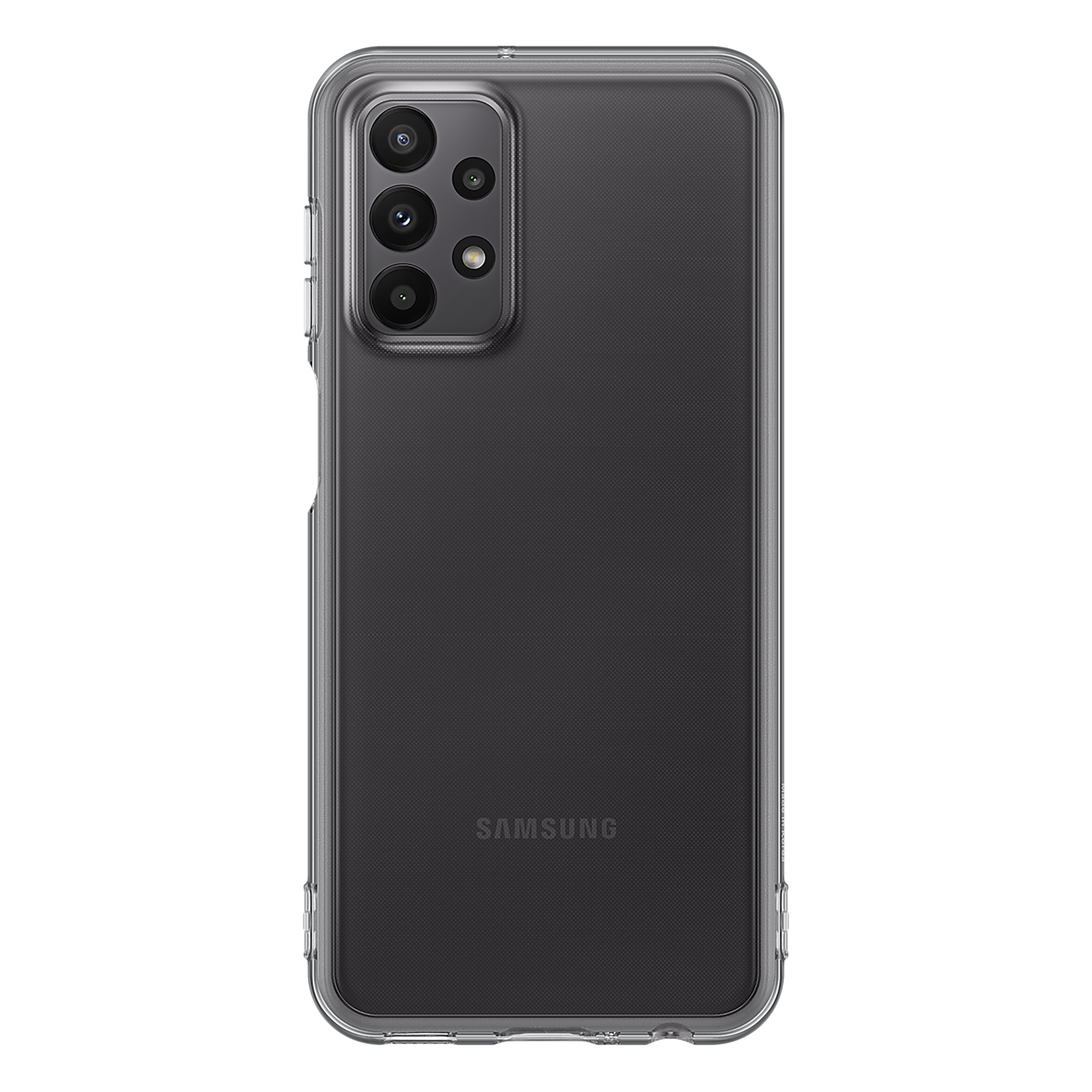 SAMSUNG Soft TPU Back Cover for SAMSUNG Galaxy A23 (Protects from Shock & Scratch, Clear Black)