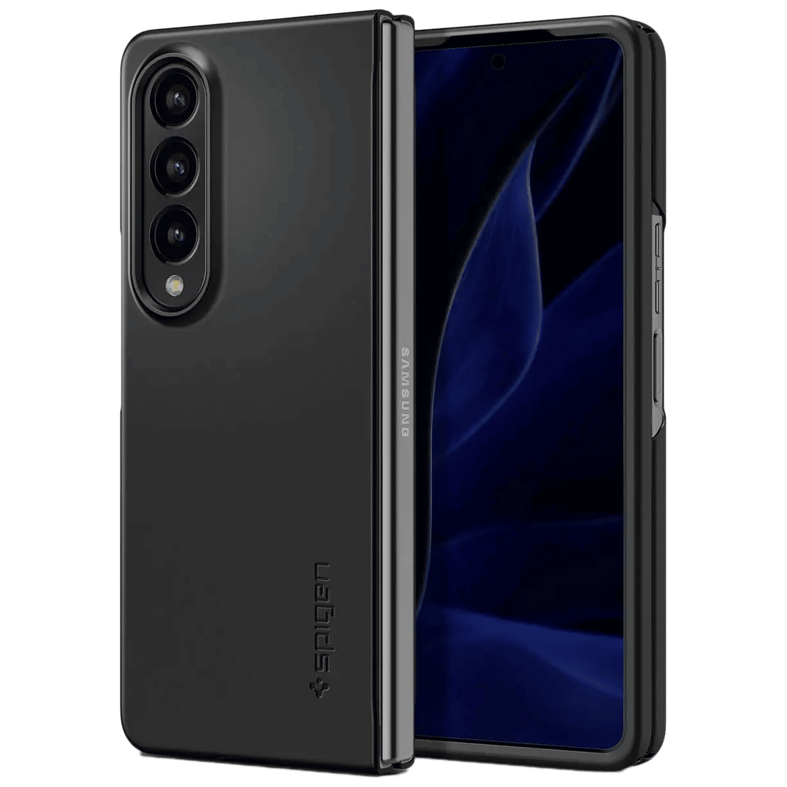 Spigen Air Skin Polycarbonate & Urethane Back Cover for SAMSUNG Galaxy Z Fold4 (Supports Wireless Charging, Black)
