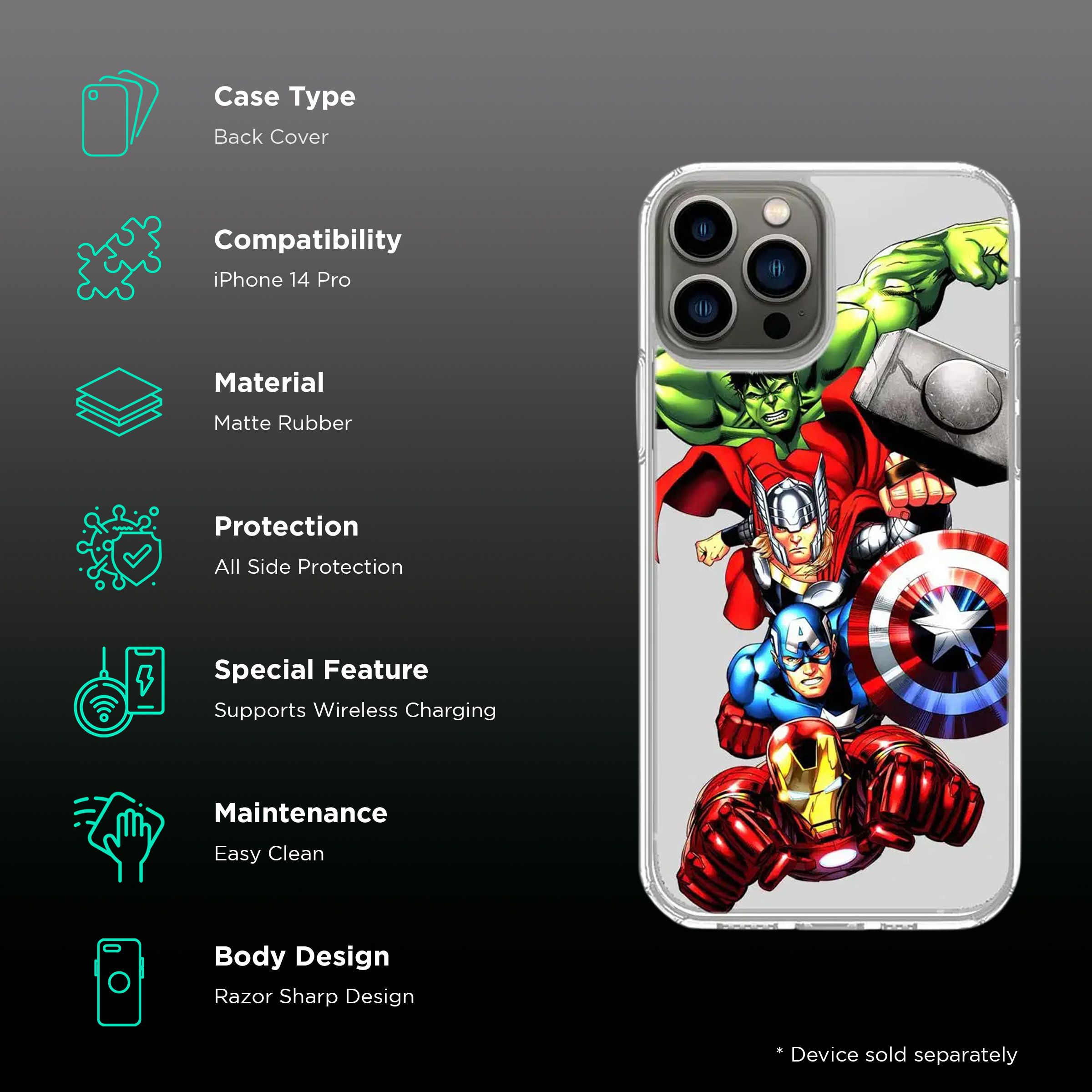 Back Cover Iphone 12 Pro Case Marvel Buy Macmerise Avengers Fury Matte  Rubber Back Cover For Apple