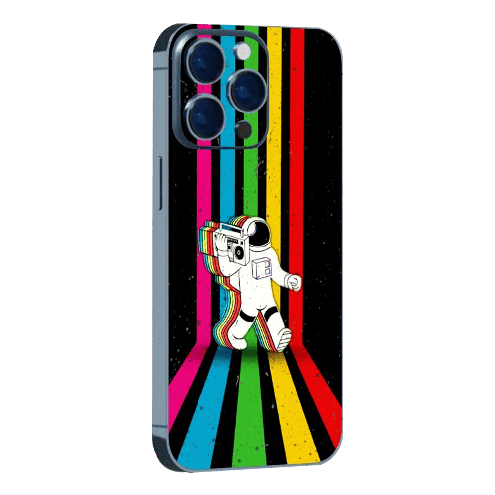 QUIX Retro Astronaut Stylish Skin TPU Vinyl Back Cover for Apple iPhone  14 (Supports Wireless Charging, Multi Color)