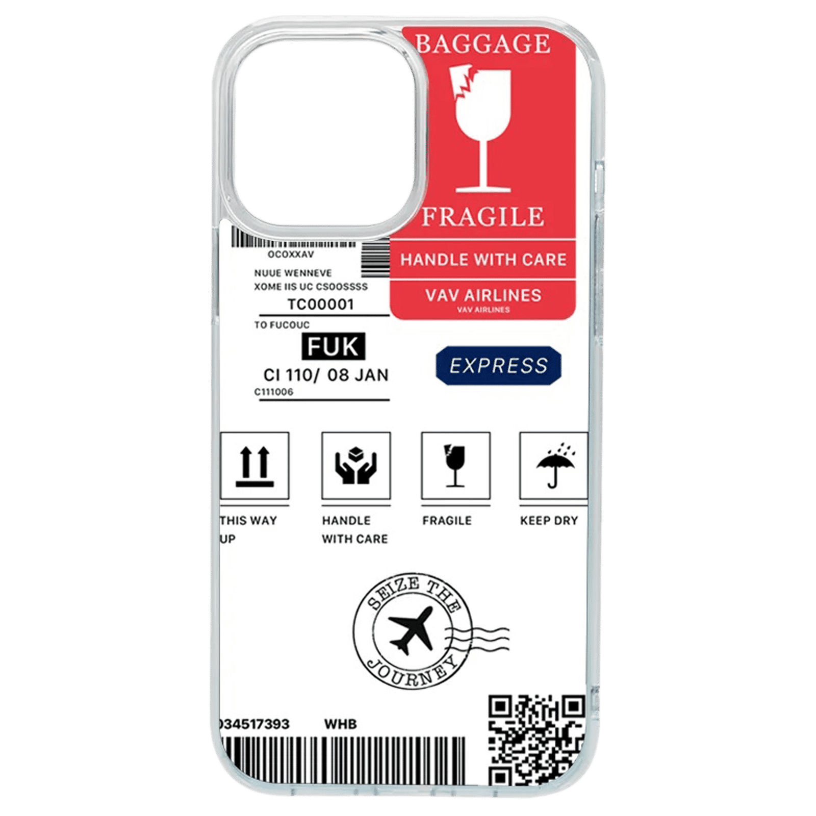 QUIX Fragile Sticker Soft TPU Back Cover for Apple iPhone 14 (Supports  Wireless Charging, Multi Color)