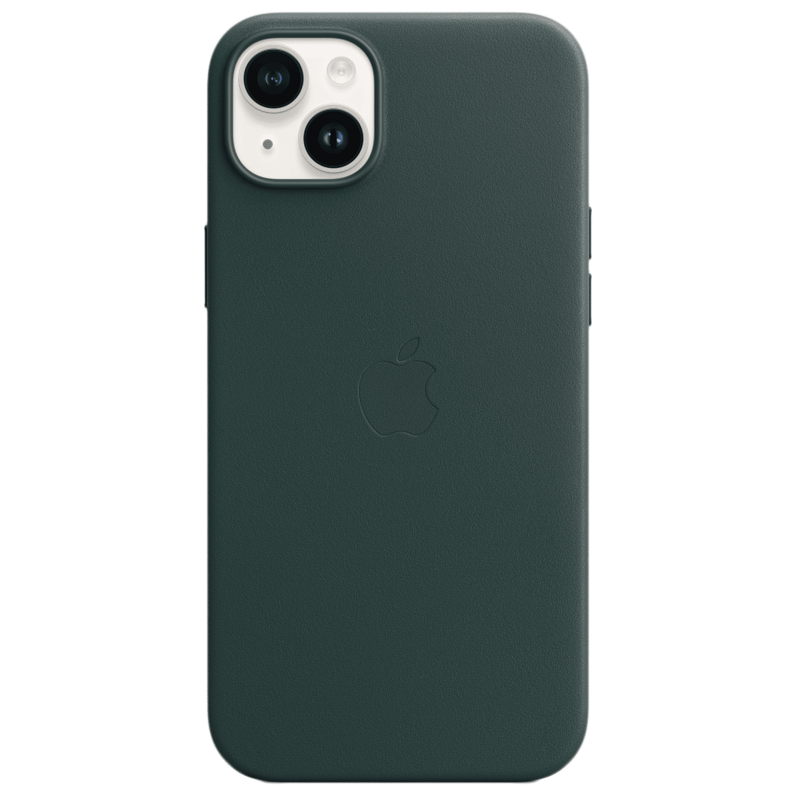 Apple Soft Leather Back Cover for Apple iPhone 14 Plus (MagSafe Charging Support, Forest Green)