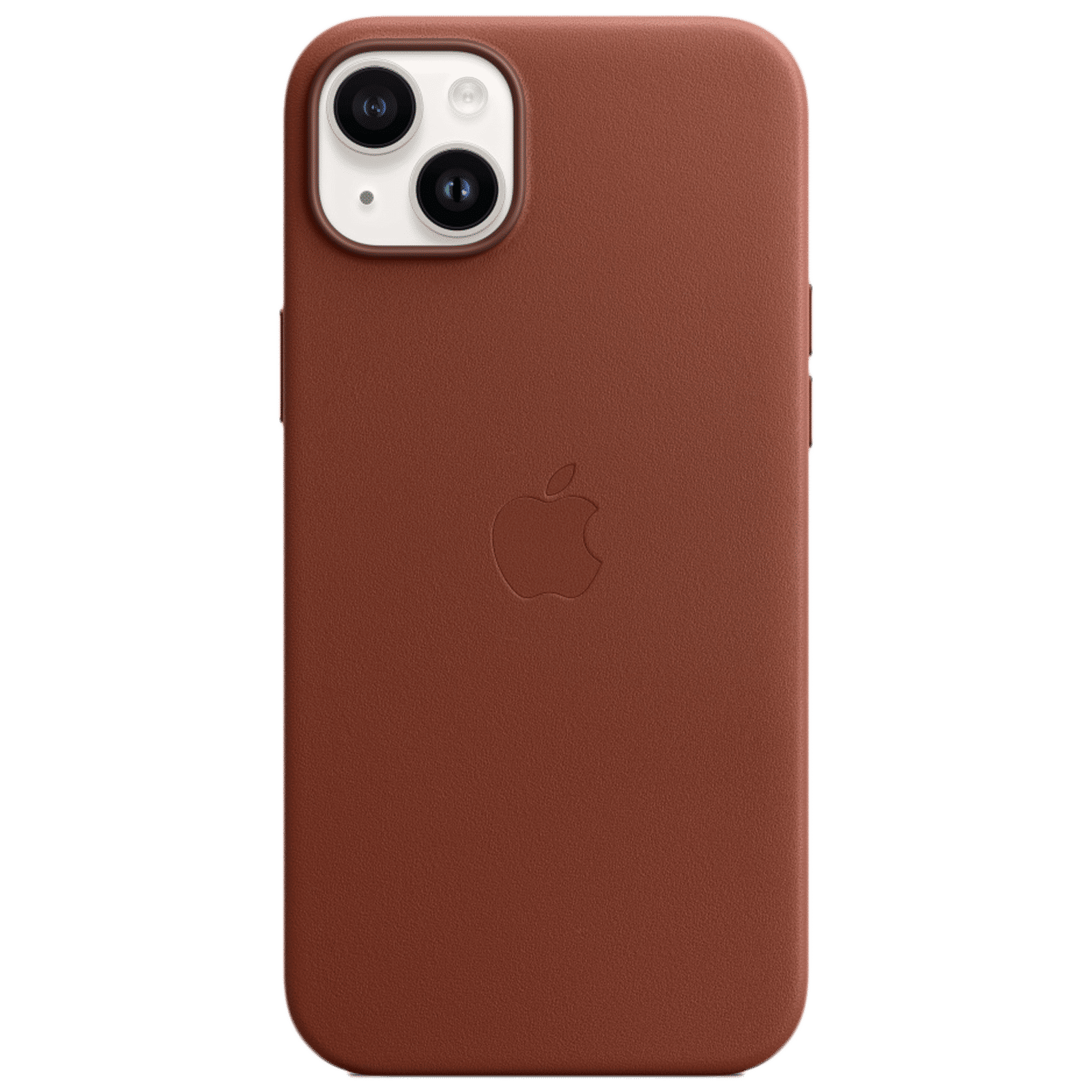 Apple Soft Leather Back Cover for Apple iPhone 14 Plus (MagSafe Charging Support, Umber)