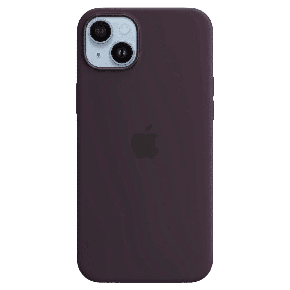 Apple Soft Silicone Back Cover for Apple iPhone 14 Plus (MagSafe Charging Support, Elderberry)