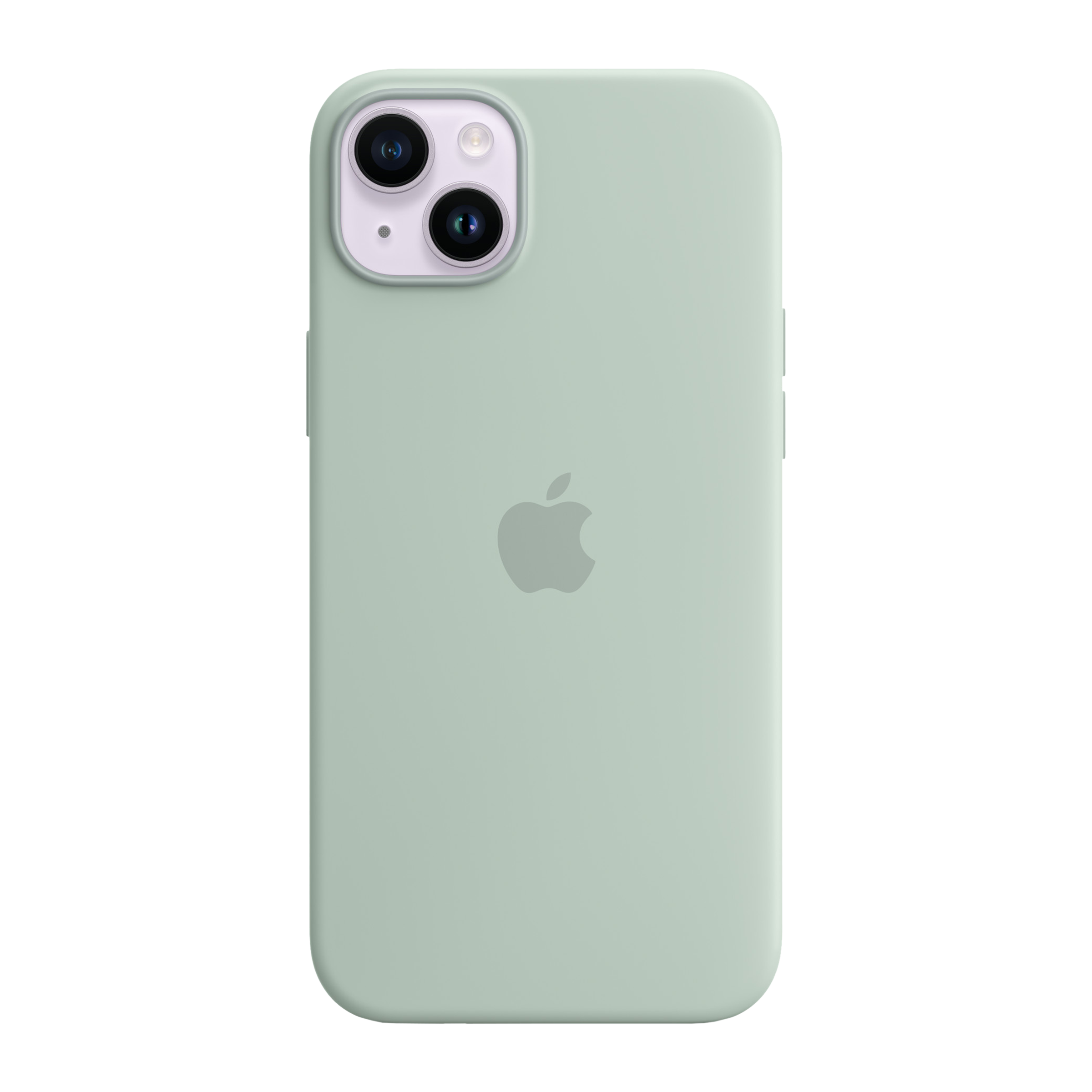Apple Soft Silicone Back Cover for Apple iPhone 14 Plus (MagSafe Charging Support, Succulent)