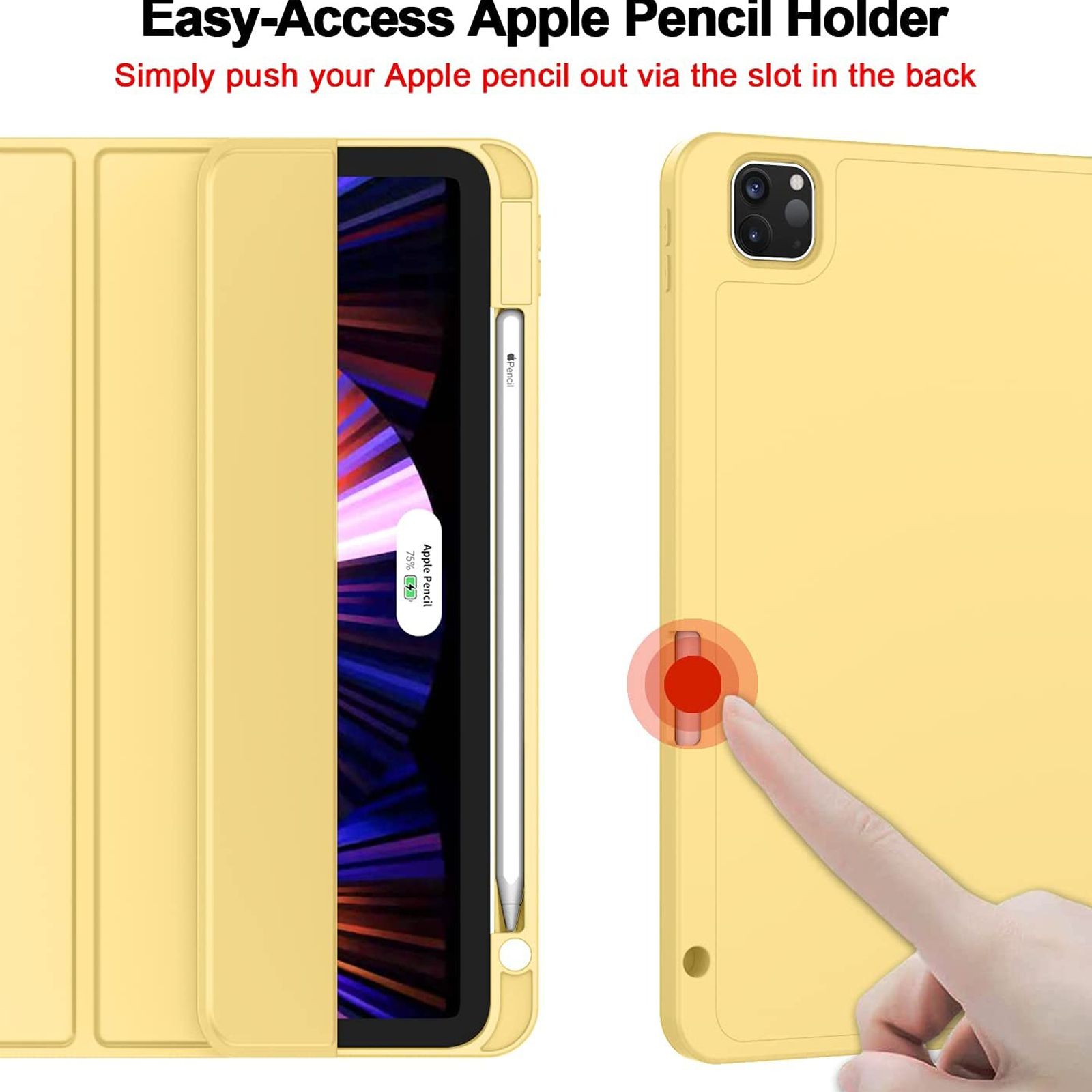 VAKU LUXOS Stallion Trifold Polyurethane Leather, Silicone Flip Cover for  Apple iPad Pro 11 Inch, iPad Air (4th Gen) (Wireless Charging Support,