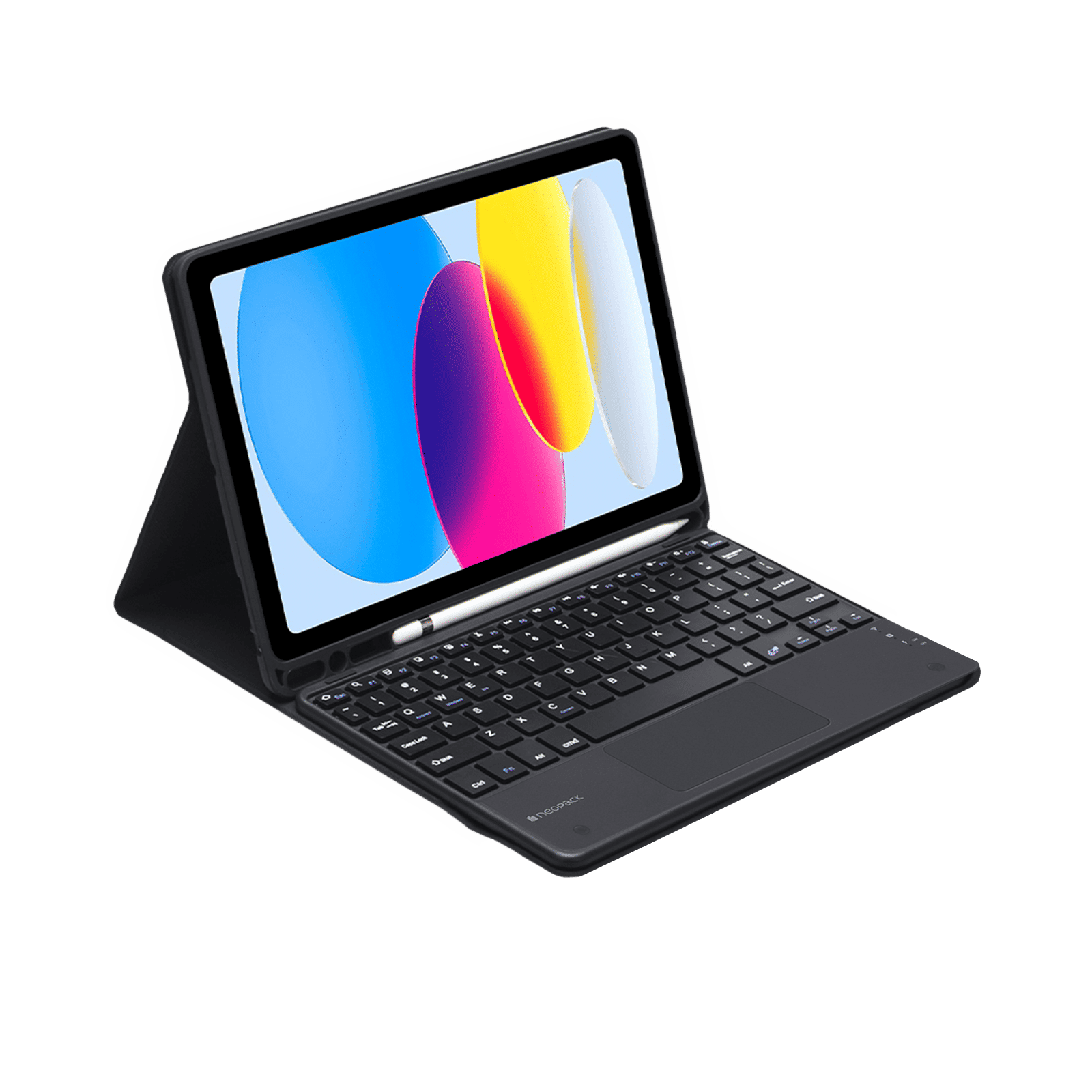 neopack Bluetooth Keyboard Case for Apple iPad Inch (10th Gen) with  Trackpad (Built-in Magnetic Kick-Stand, Black) - Main Image
