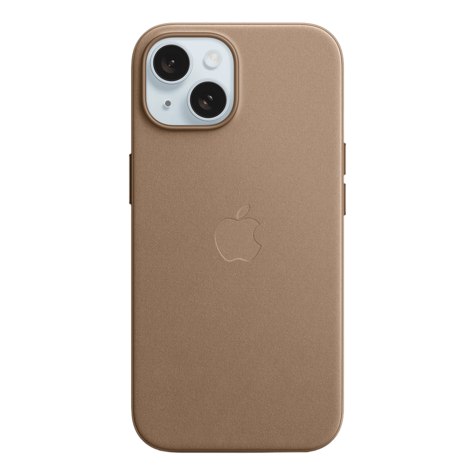 Apple Soft FineWoven Back Cover for Apple iPhone 15 (MagSafe Charging Support, Taupe)