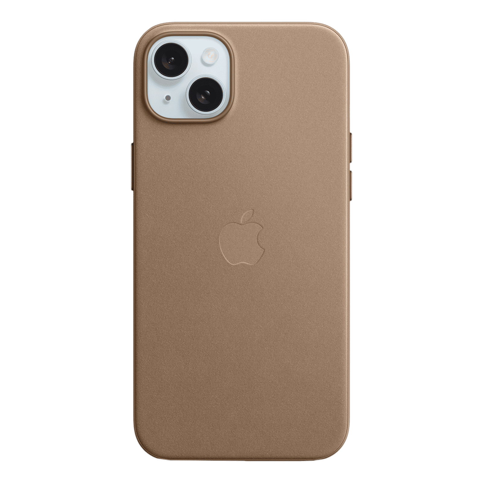 Apple Soft FineWoven Back Cover for Apple iPhone 15 Plus (MagSafe Charging Support, Taupe)