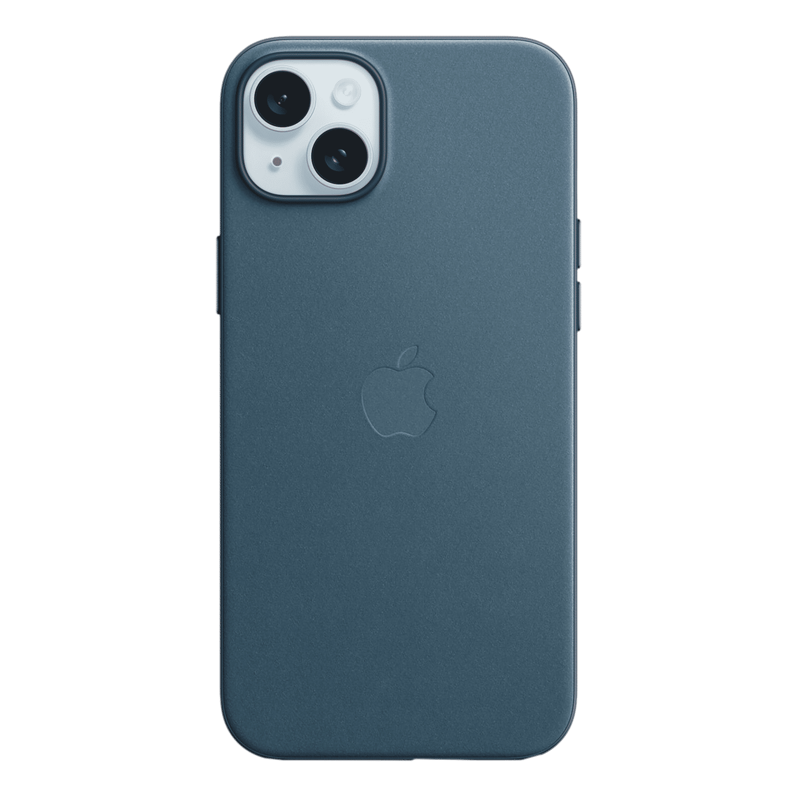 Apple Soft FineWoven Back Cover for Apple iPhone 15 Plus (MagSafe Charging Support, Pacific Blue)