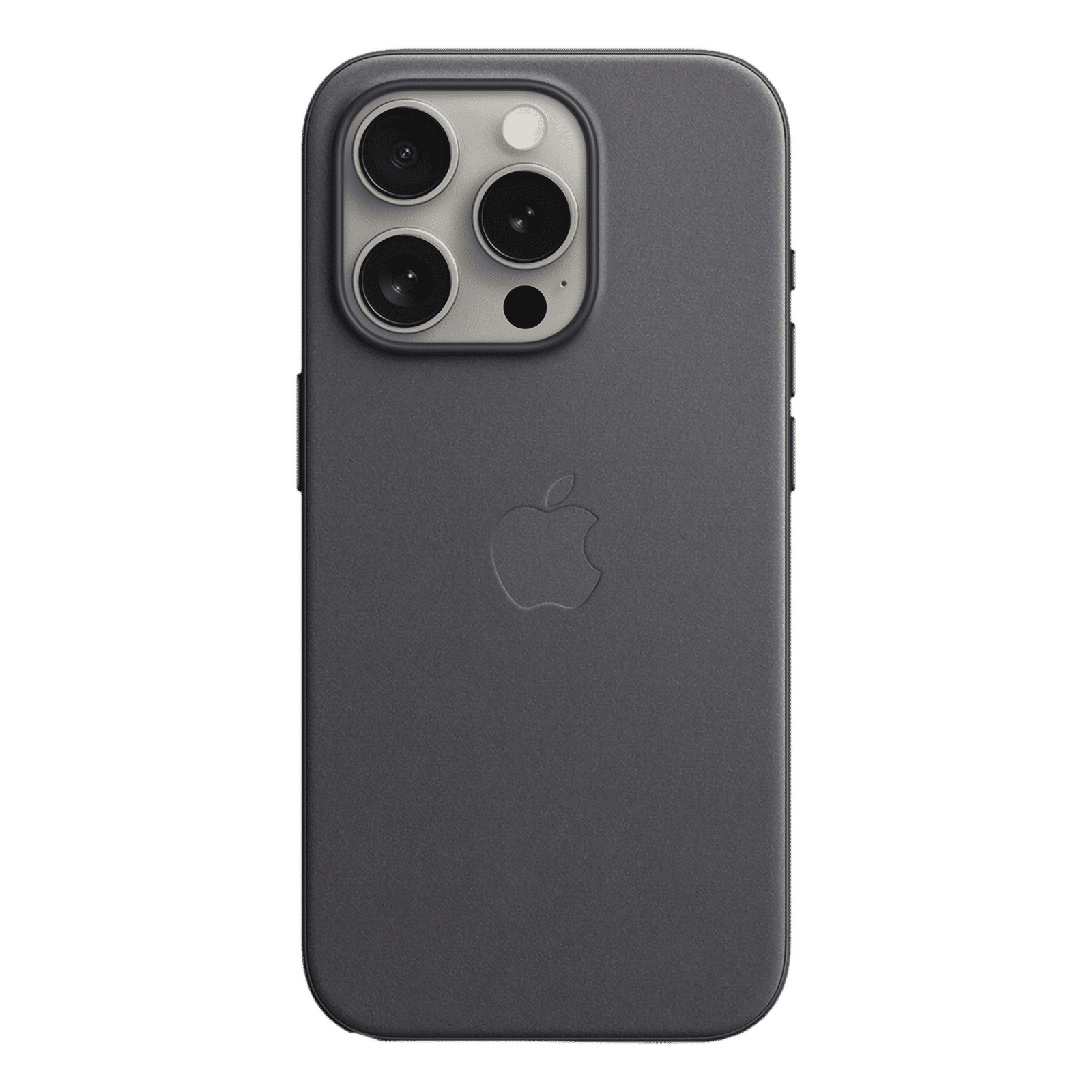 Apple Soft FineWoven Back Cover for Apple iPhone 15 Pro (MagSafe Charging Support, Black)