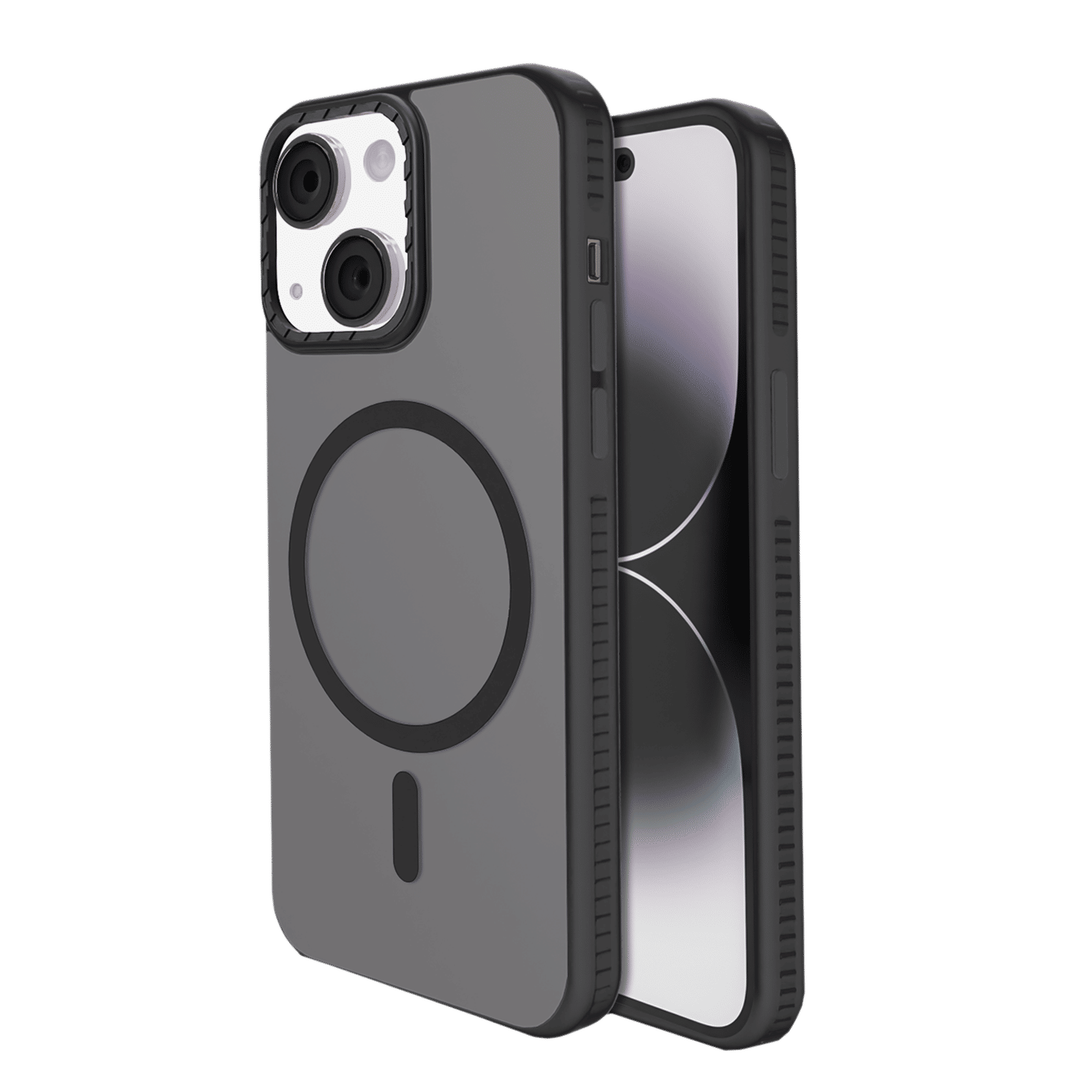 GRIPP Alpine Rubber Back Cover for Apple iPhone 15 (MagSafe Compatible, Black)