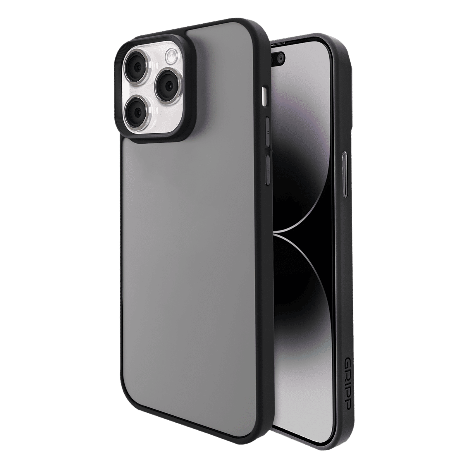 GRIPP Bolt Hard TPU Back Cover for Apple iPhone 15 Pro Max (Matte & Frosted Surface, Black)-picture-19