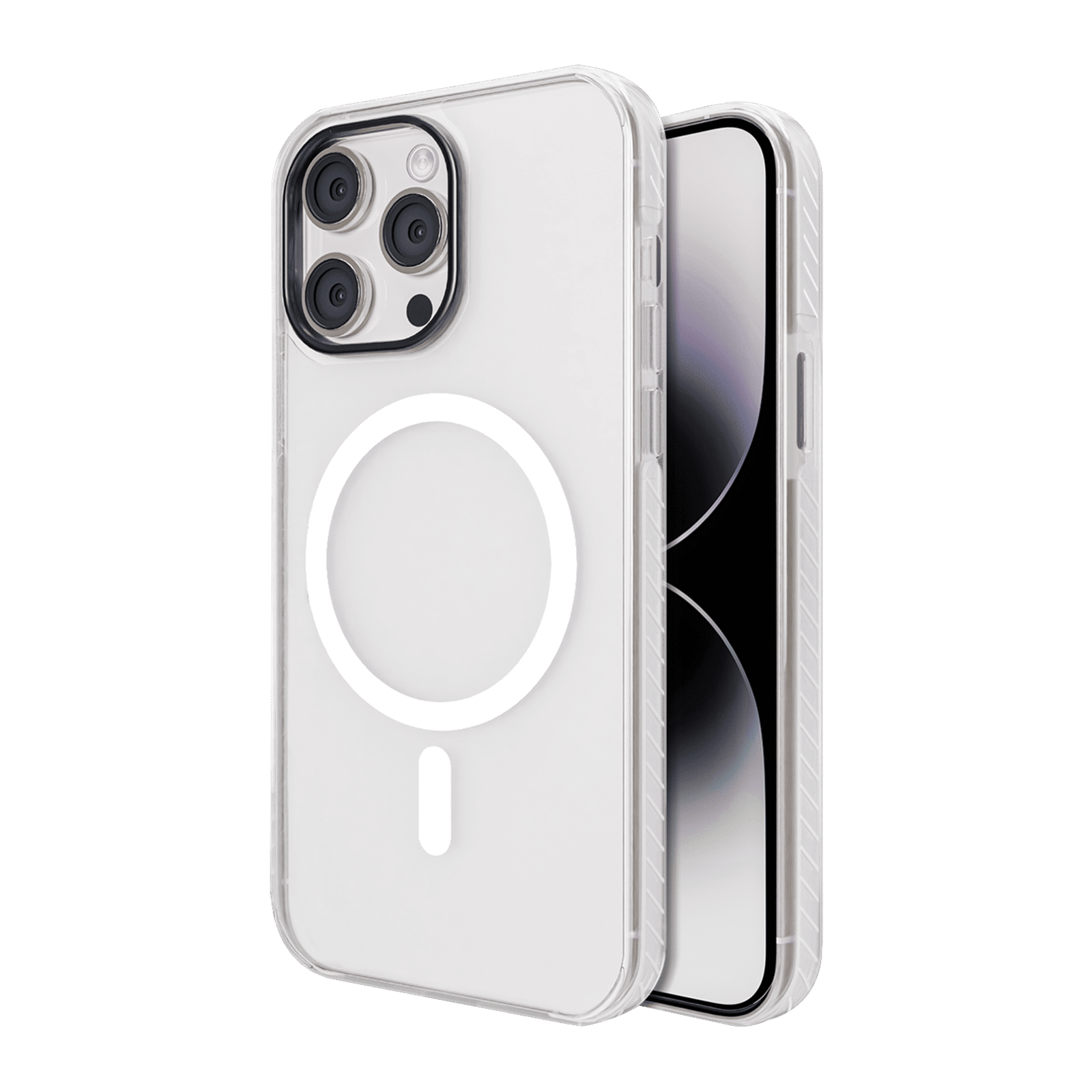 GRIPP Combat TPU & Polycarbonate Back Cover for Apple iPhone 15 Pro (MagSafe Compatible, Clear)