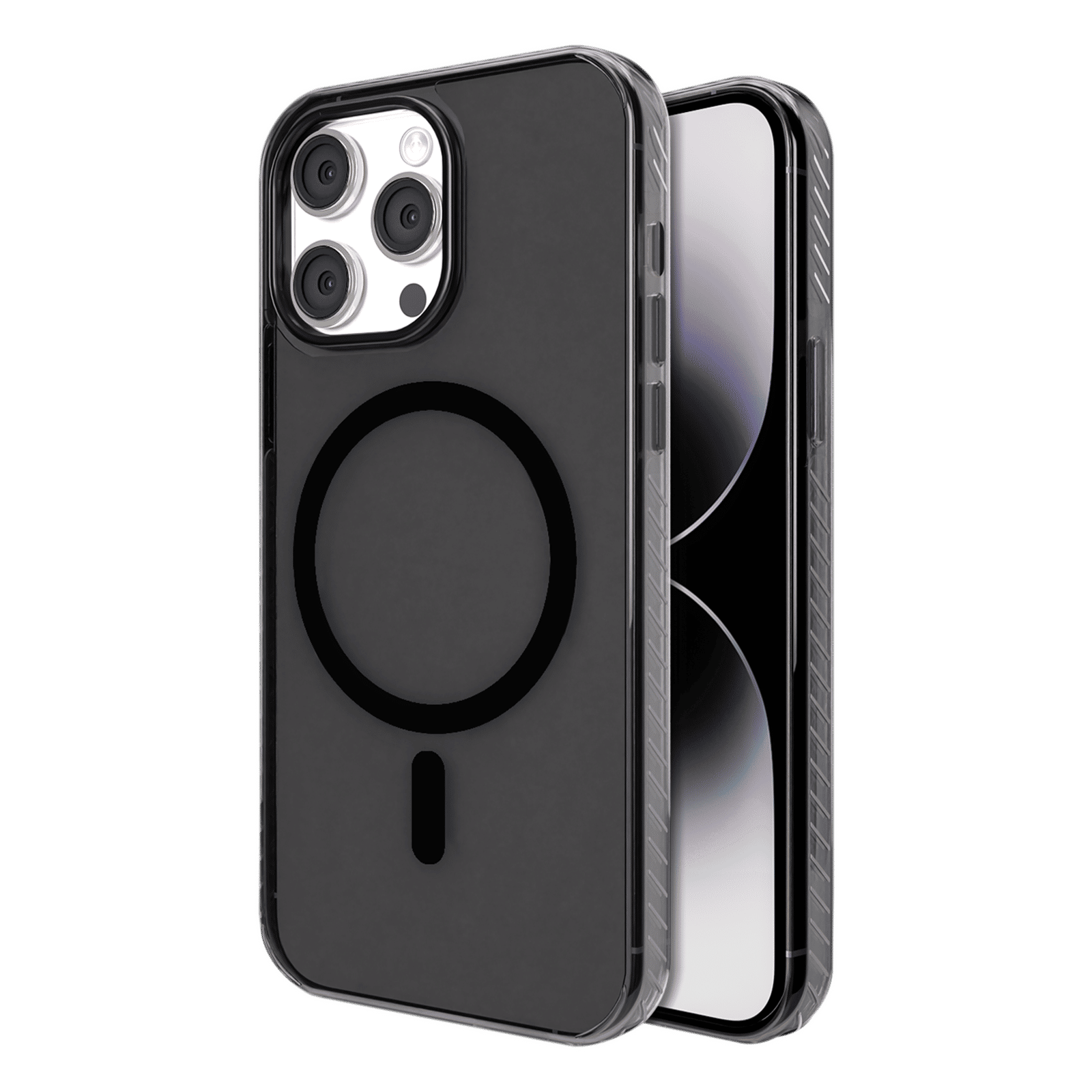 GRIPP Combat TPU & Polycarbonate Back Cover for Apple iPhone 15 Pro (MagSafe Compatible, Smoke)-picture-1