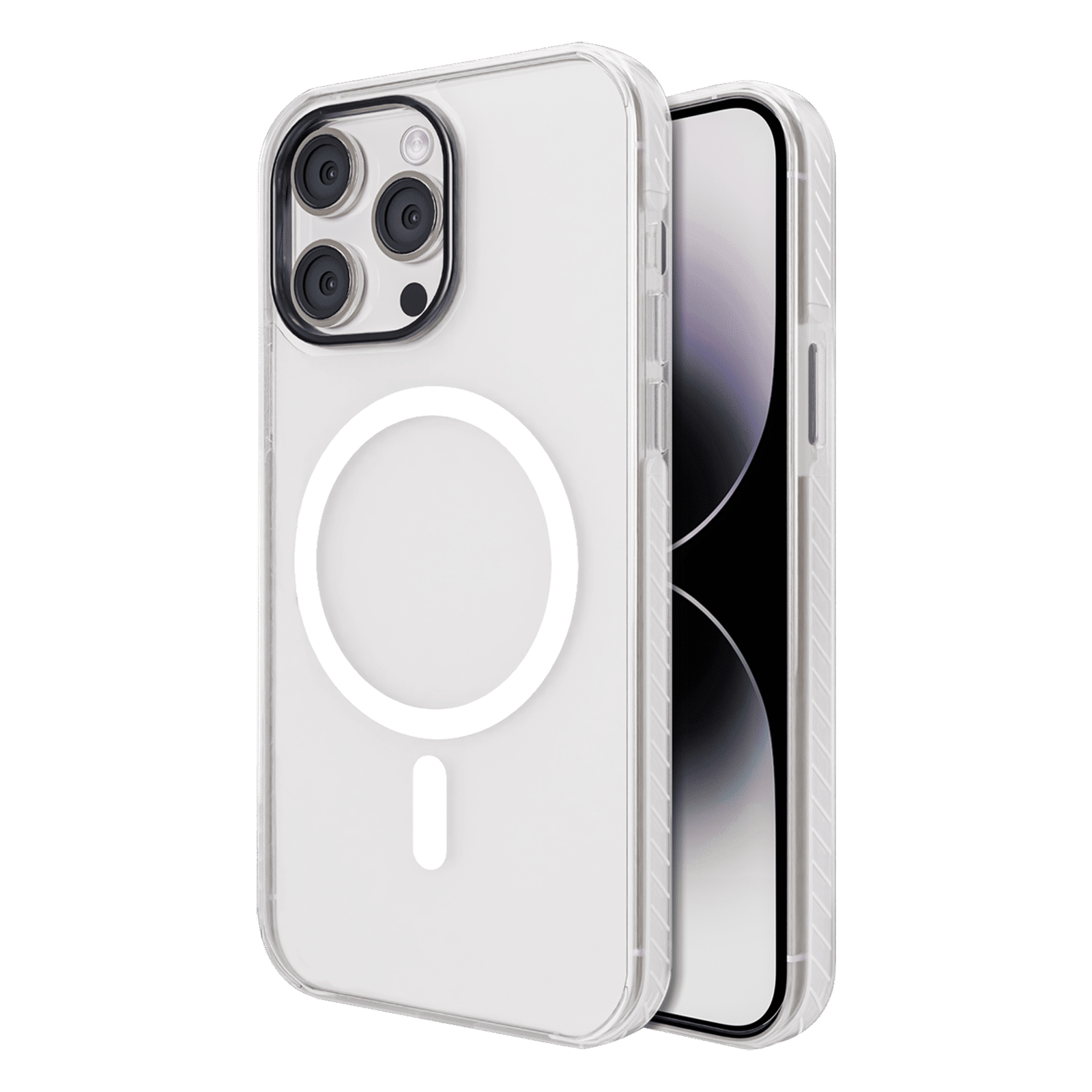 GRIPP Combat TPU & Polycarbonate Back Cover for Apple iPhone 15 Pro Max (MagSafe Compatible, Clear)-picture-9