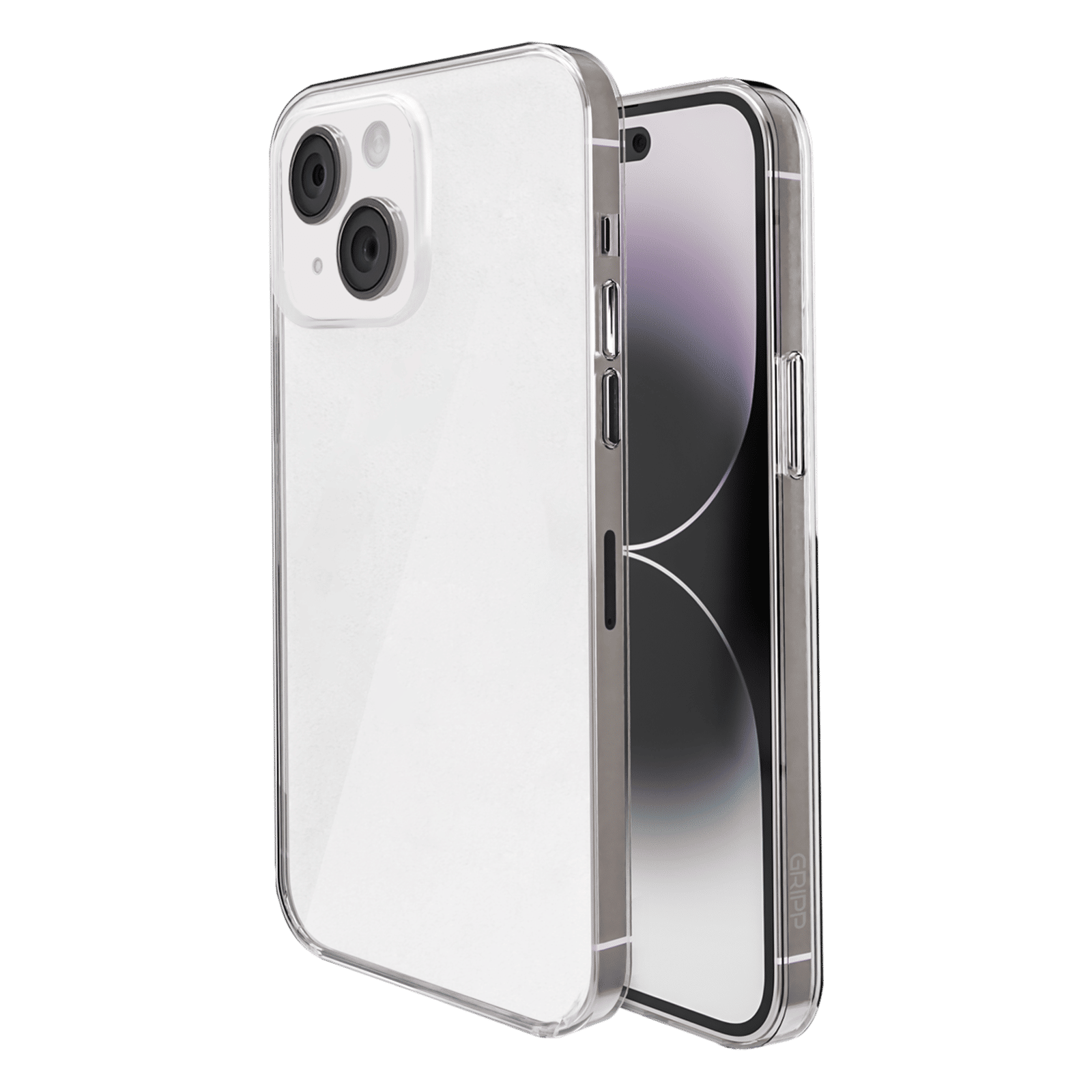 GRIPP Ice Frost Hard TPU & Polycarbonate Back Cover for Apple iPhone 15 (Anti Bacterial Technology, Clear)