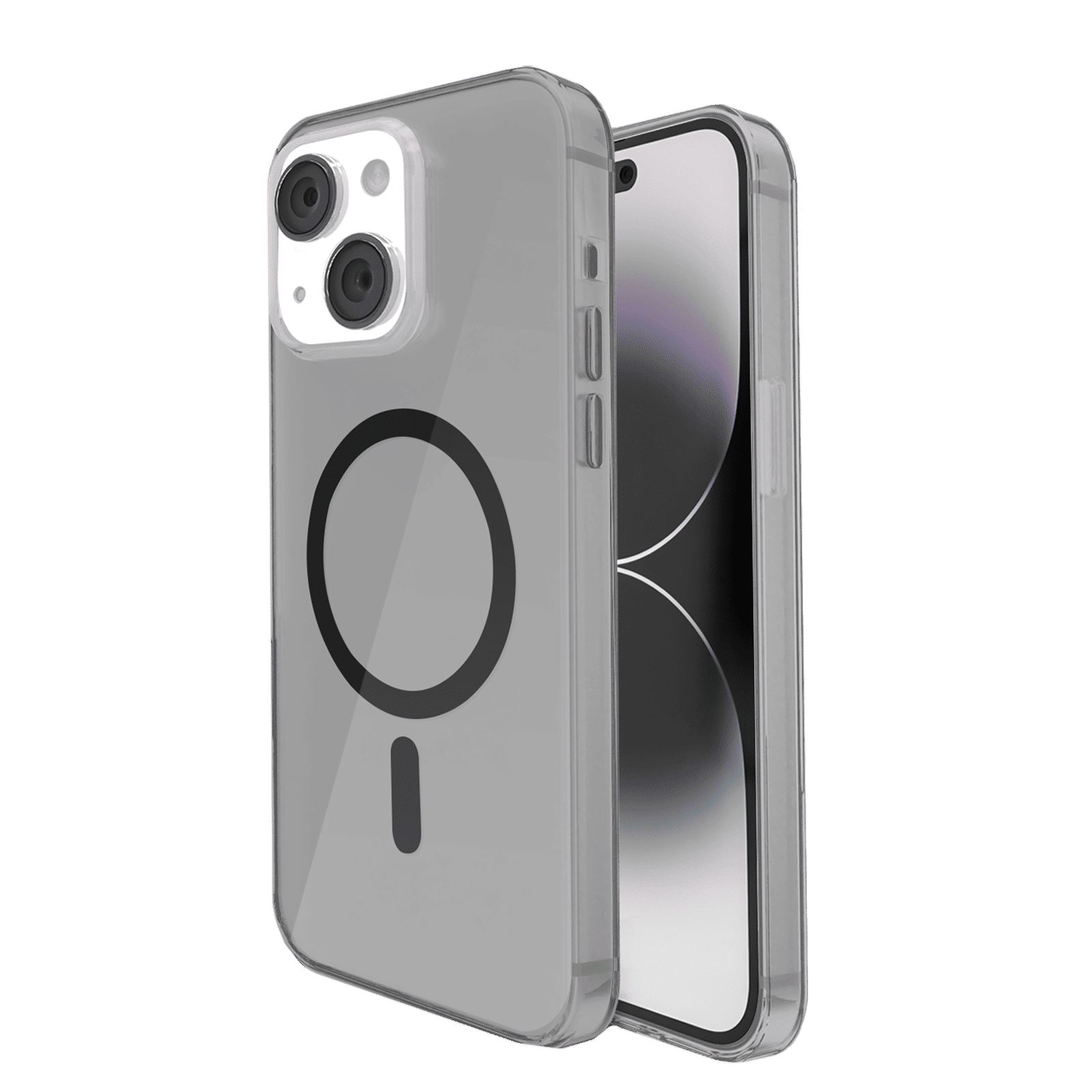 GRIPP Neo Hard TPU & Polycarbonate Back Cover for Apple iPhone 15 (MagSafe Compatible, Smoke)