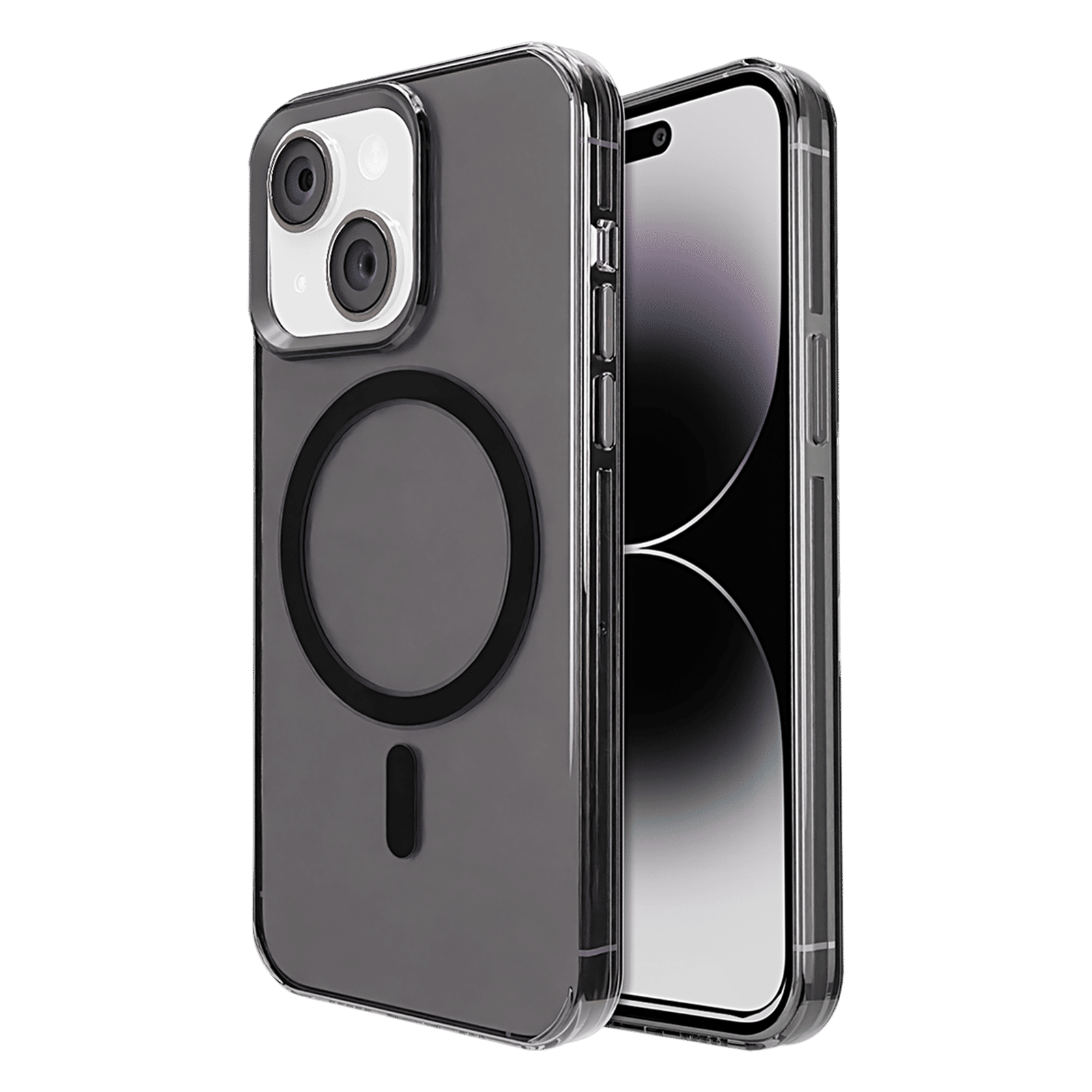 GRIPP Neo Xtreme Hard TPU & Polycarbonate Back Cover for Apple iPhone 15 (MagSafe Compatible, Smoke)