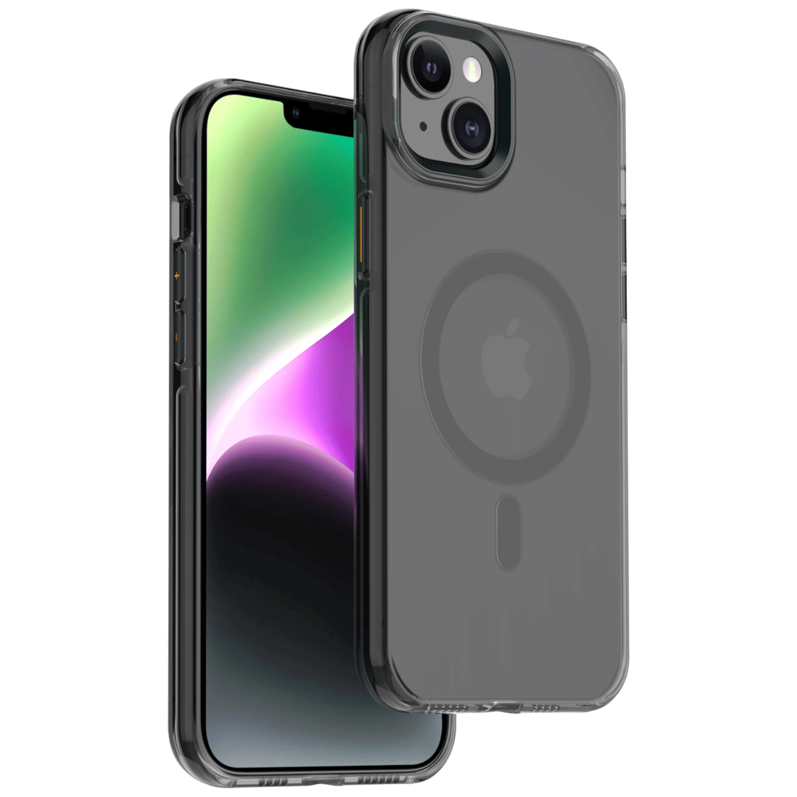 Muvtech Crystal Pro Snap Hard Polycarbonate Back Case for Apple iPhone 15 Plus (Supports Wireless Charging, Black)