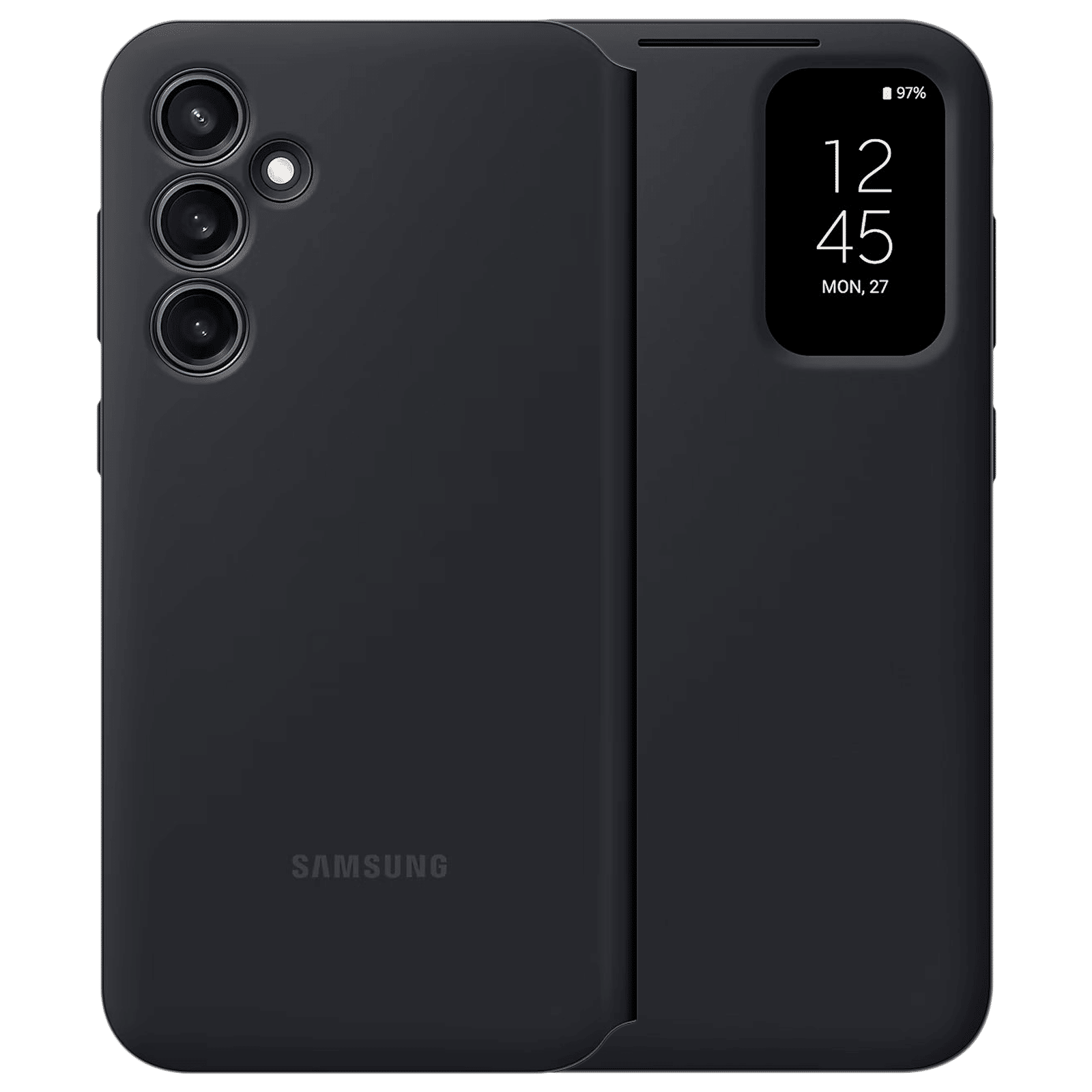 SAMSUNG Soft Bio PU Flip Case for Galaxy S23 FE (Built in Card Pocket, Black)-image-40