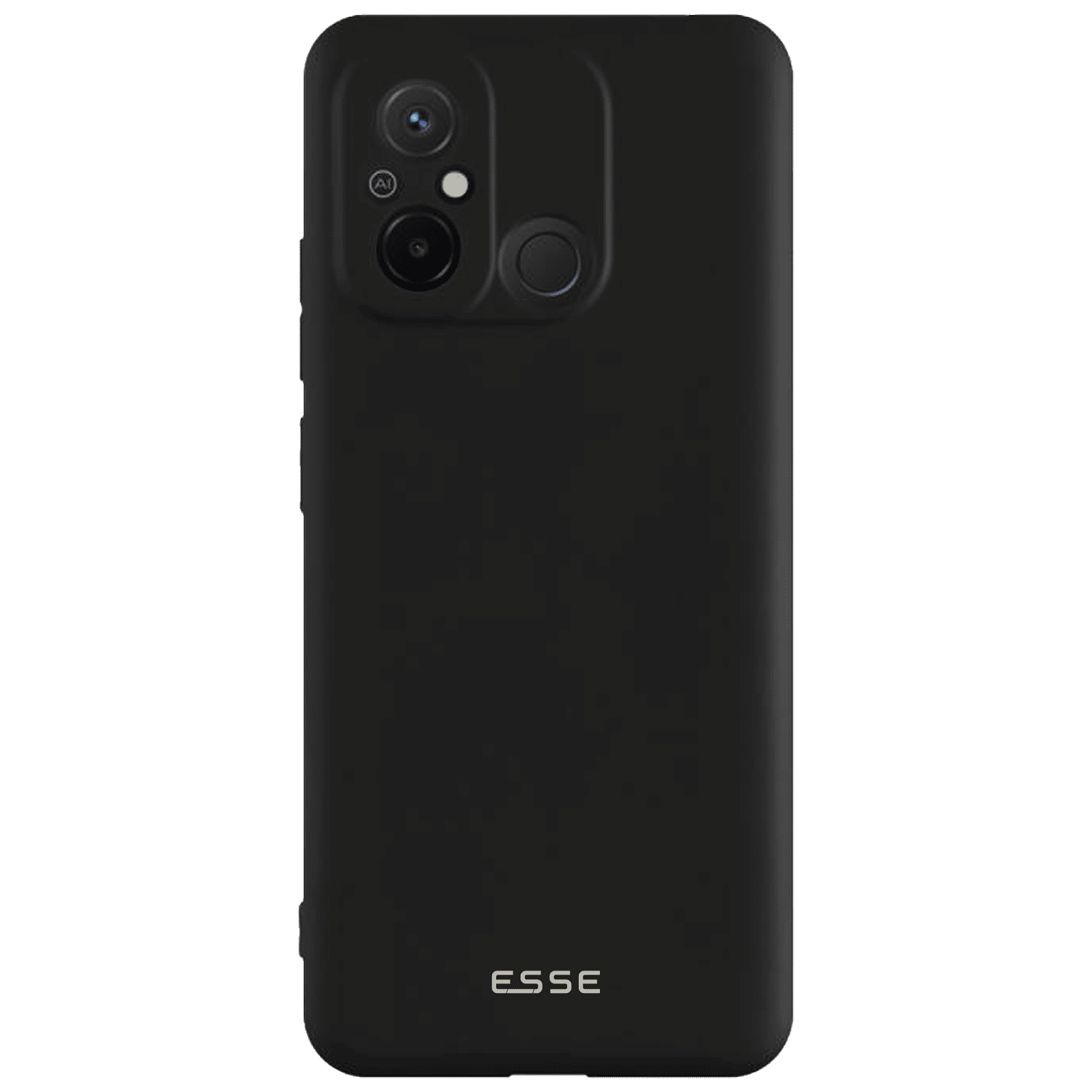 ESSE Soft Silicone Back Case for Redmi 12C (Optimal Protection, Black)