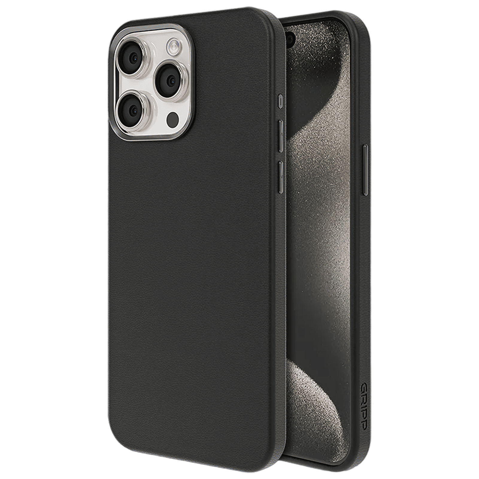 GRIPP Heritage Xtreme TPU Back Cover for Apple iPhone 15 Pro Max (5ft Drop Tested, Black)