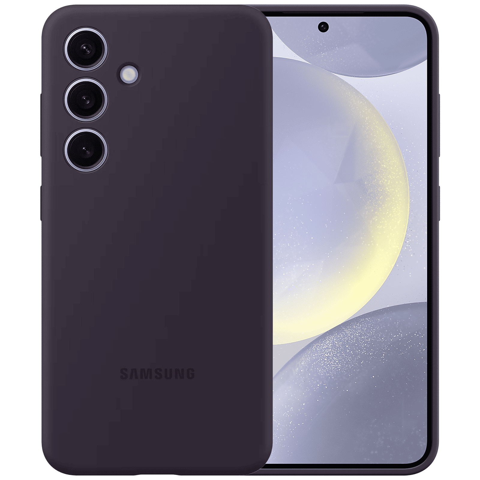 SAMSUNG Silicone Back Case for SAMSUNG Galaxy S24+ (Silky-smooth Touch, Dark Violet)