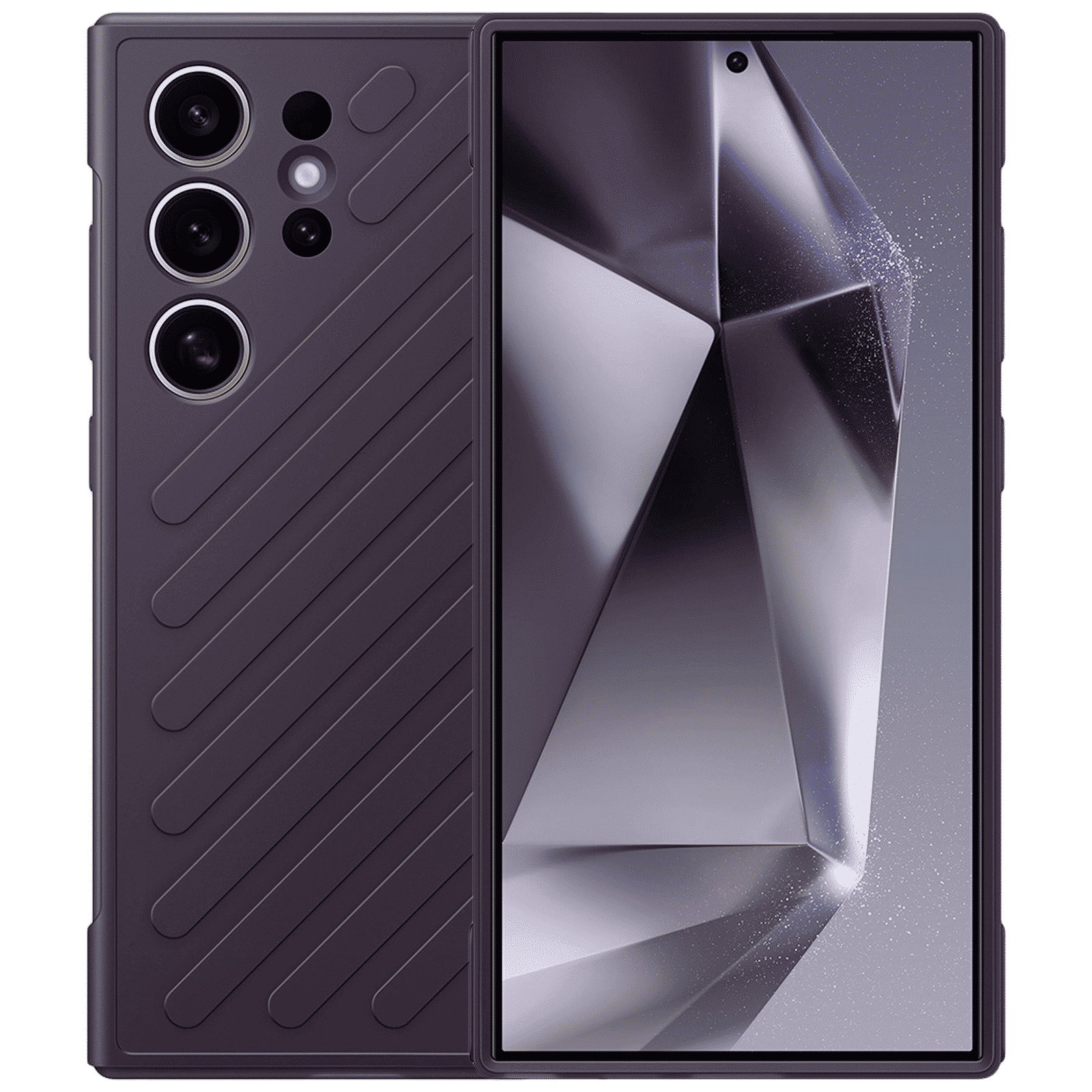 SAMSUNG Shield Polyurethane Back Case for SAMSUNG Galaxy S24 Ultra (Durable and Modern, Dark Violet)