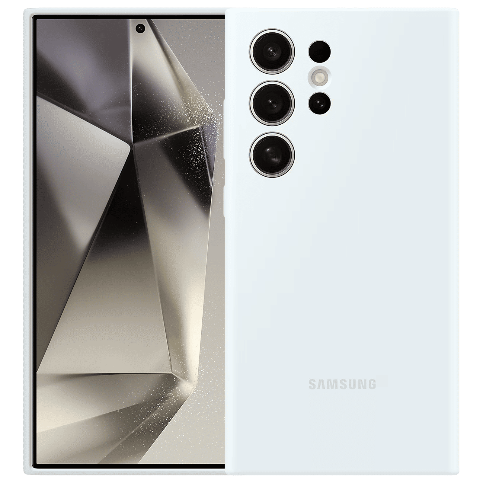 SAMSUNG Silicone Back Cover for Galaxy S24 Ultra (Combining Style and Durability, White)