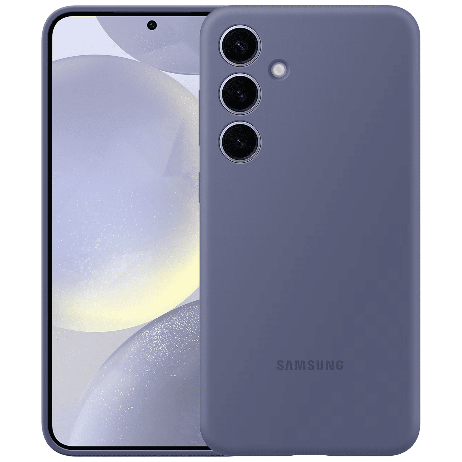 SAMSUNG Silicone Back Case for SAMSUNG Galaxy S24+ (Silky-smooth Touch, Violet)