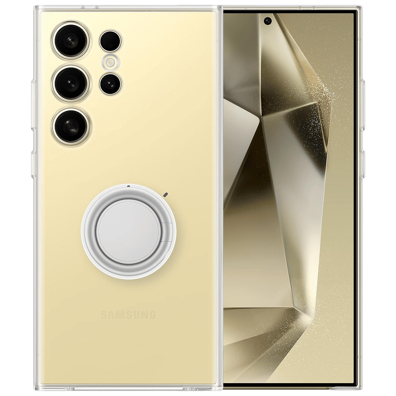 SAMSUNG Silicone Back Case for SAMSUNG Galaxy S24 Ultra (Versatile Grip, Transparent)