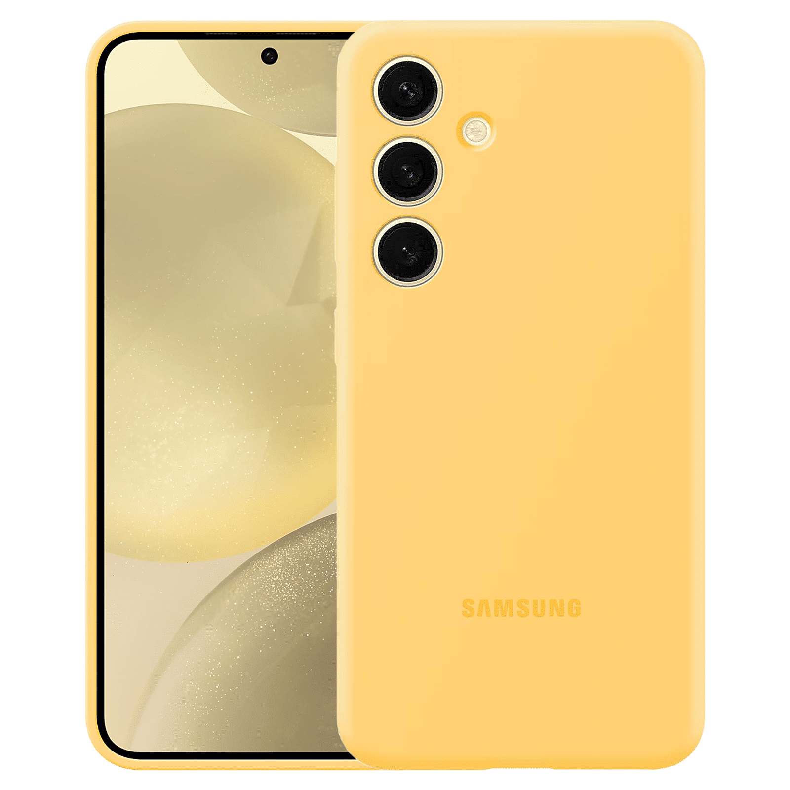 SAMSUNG Silicone Back Cover for Galaxy S24 (Combining Style and Durability, Yellow)