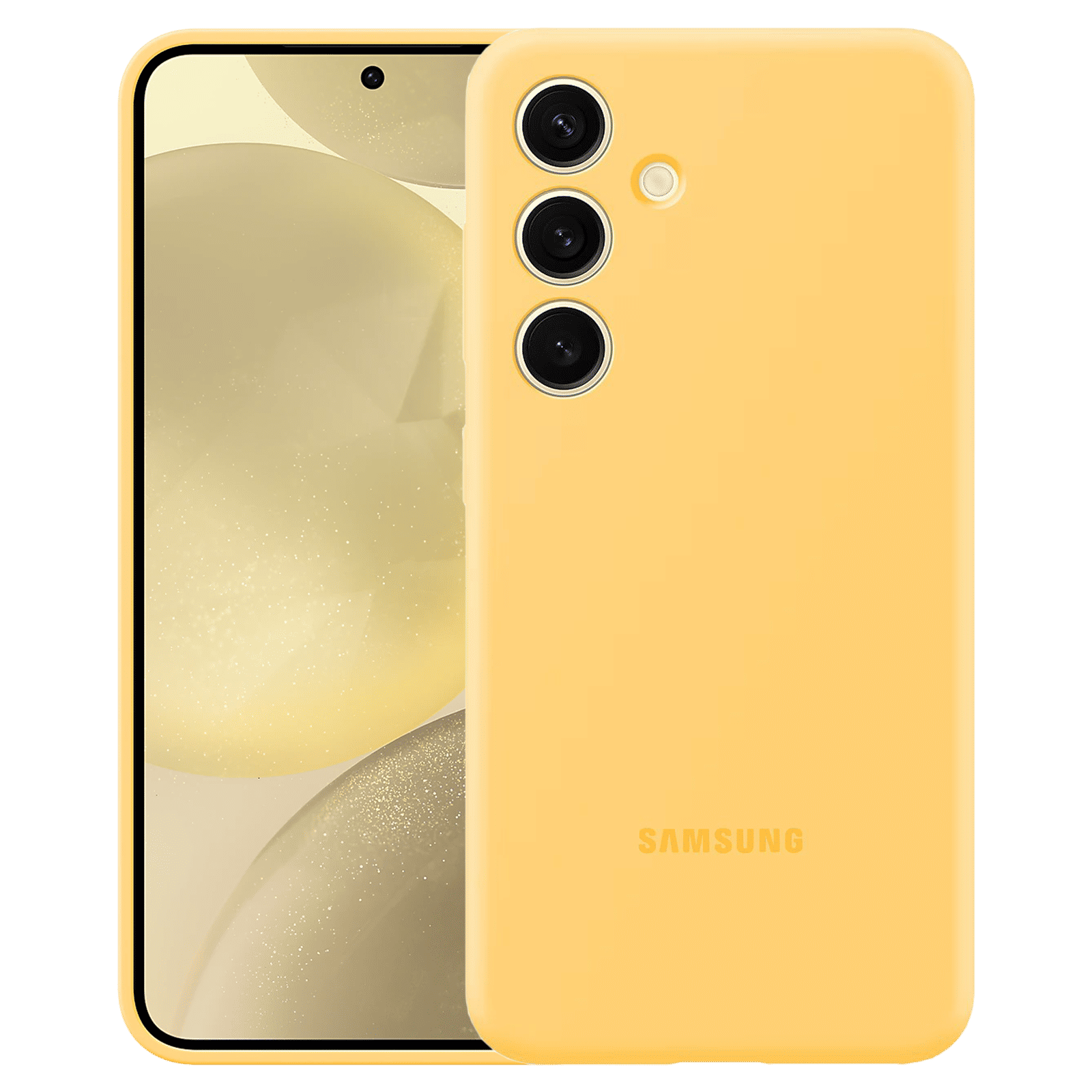 SAMSUNG Silicone Back Cover for Galaxy S24 (Combining Style and Durability, Yellow)