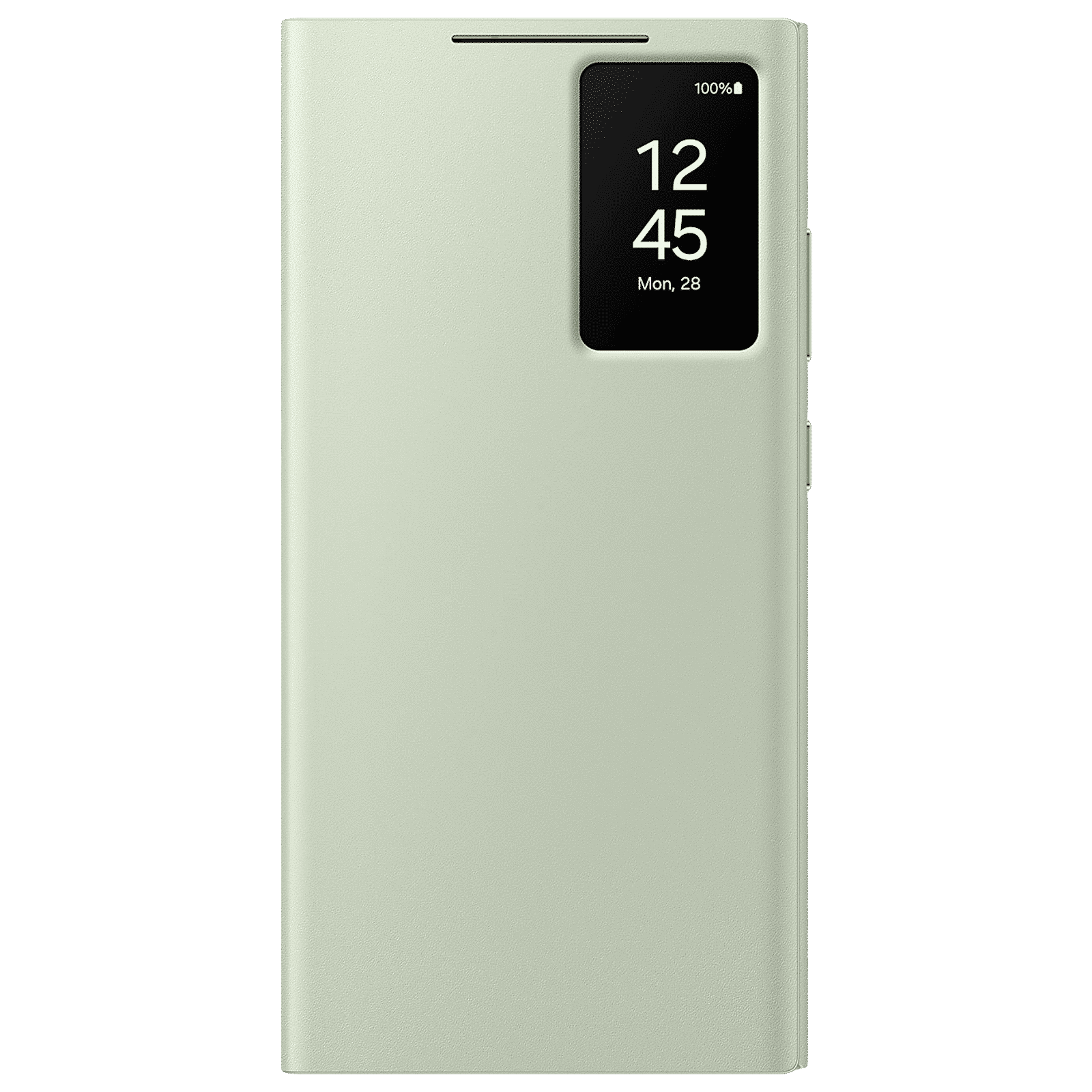 SAMSUNG Polyurethane Flip Cover for SAMSUNG Galaxy S24 Ultra (Handy Hidden Pocket, Light Green)