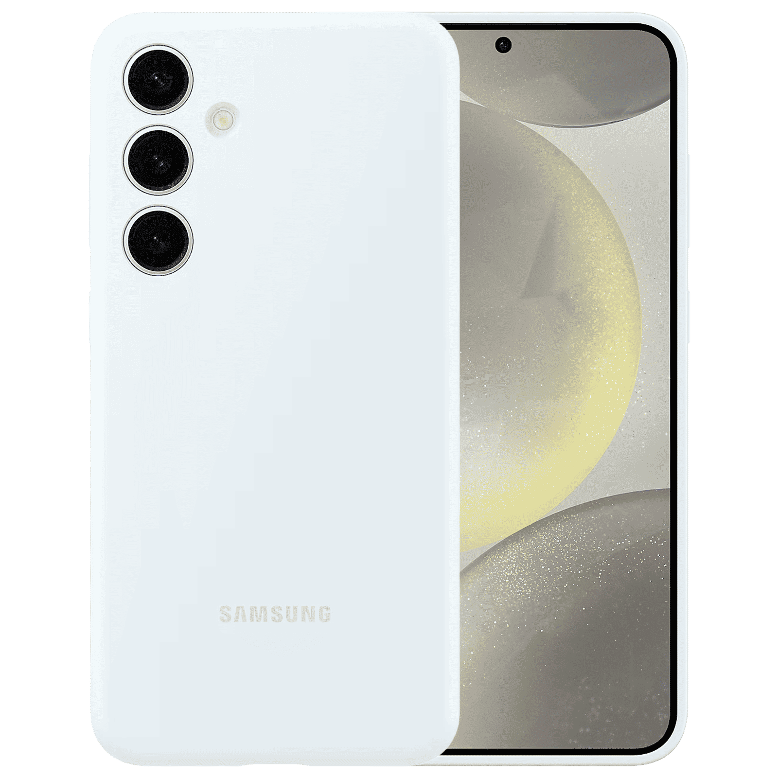 SAMSUNG Silicone Back Cover for SAMSUNG Galaxy S24 (Combining Style & Durability, White)