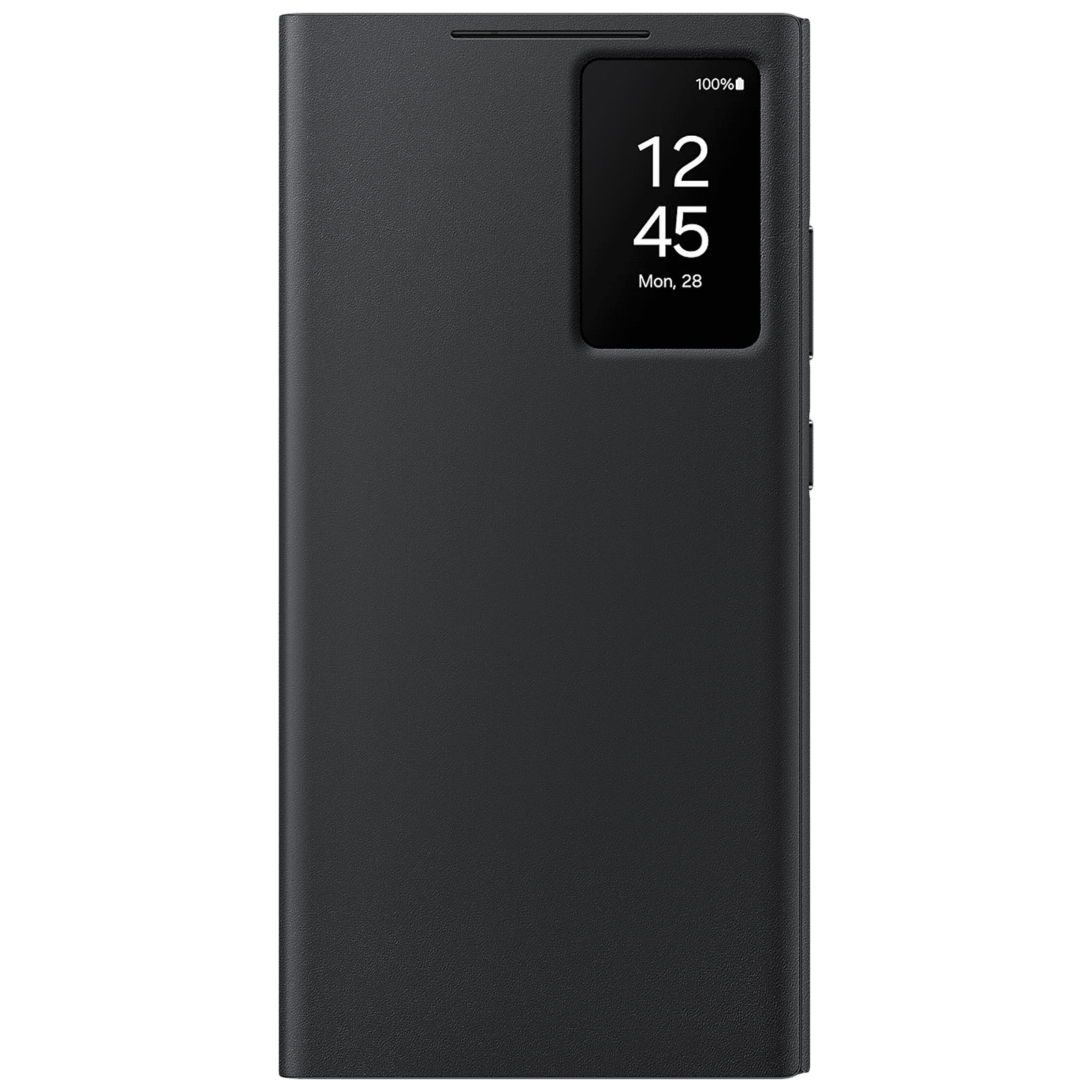 SAMSUNG Polyurethane Flip Cover for SAMSUNG Galaxy S24 Ultra (Handy Hidden Pocket, Black)