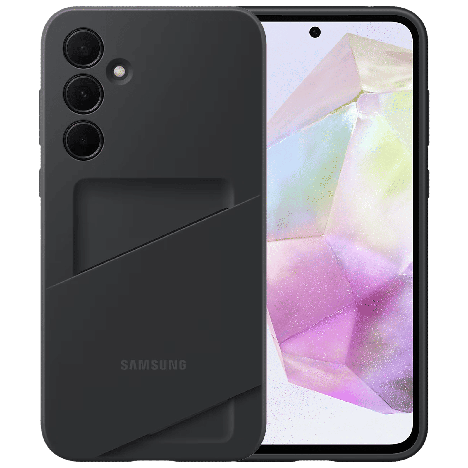 SAMSUNG TPU Back Cover for SAMSUNG Galaxy A35 5G (Card Slot, Black)