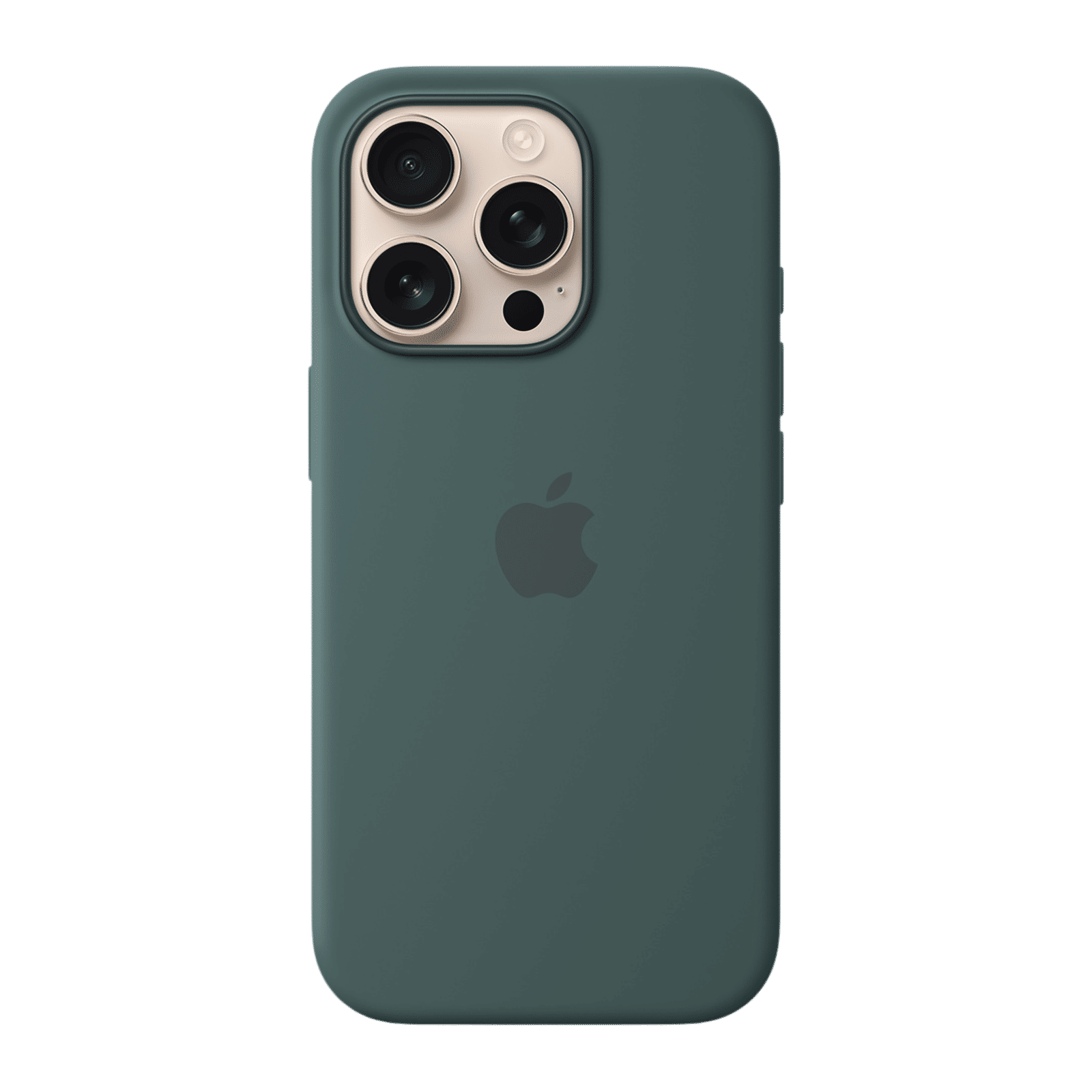 Apple Soft Silicone Back Cover for Apple iPhone 16 Pro (MagSafe Charging Support, Lake Green)