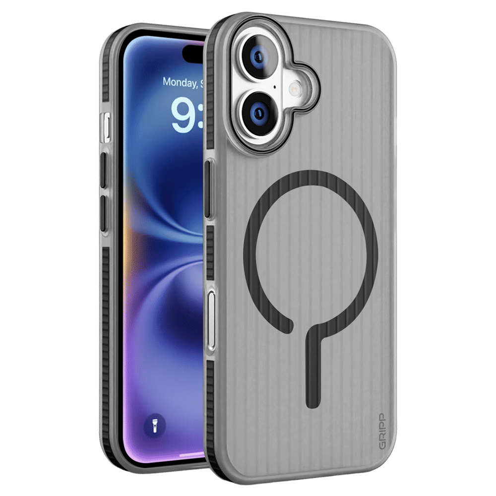 GRIPP Slimfit TPU Back Cover for Apple iPhone 16 Plus (MagSafe Charging Support, Black)