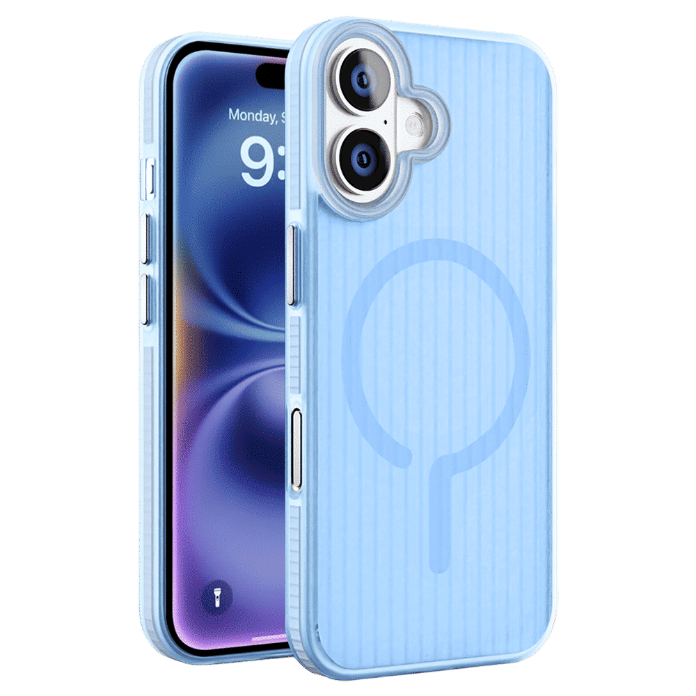 GRIPP Slimfit TPU Back Cover for Apple iPhone 16 Plus (MagSafe Charging Support, Blue)