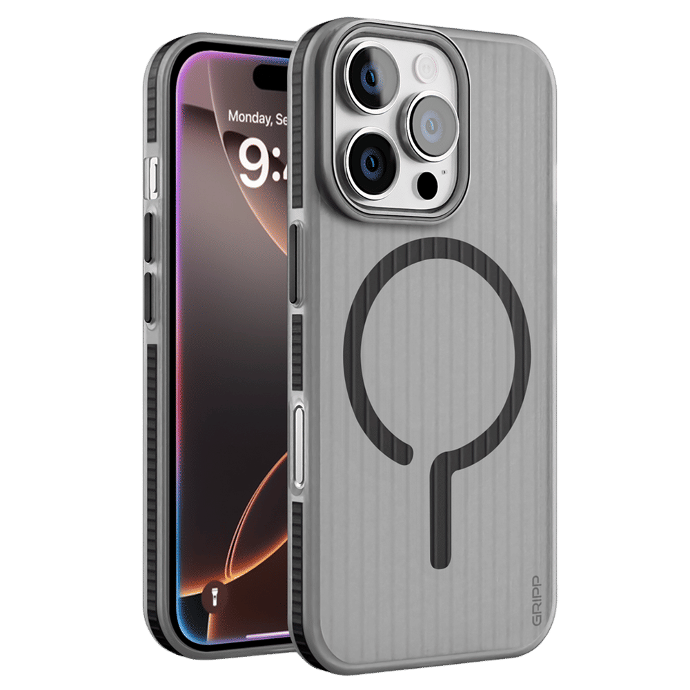 GRIPP Slimfit TPU Back Cover for Apple iPhone 16 Pro (MagSafe Charging Support, Black)