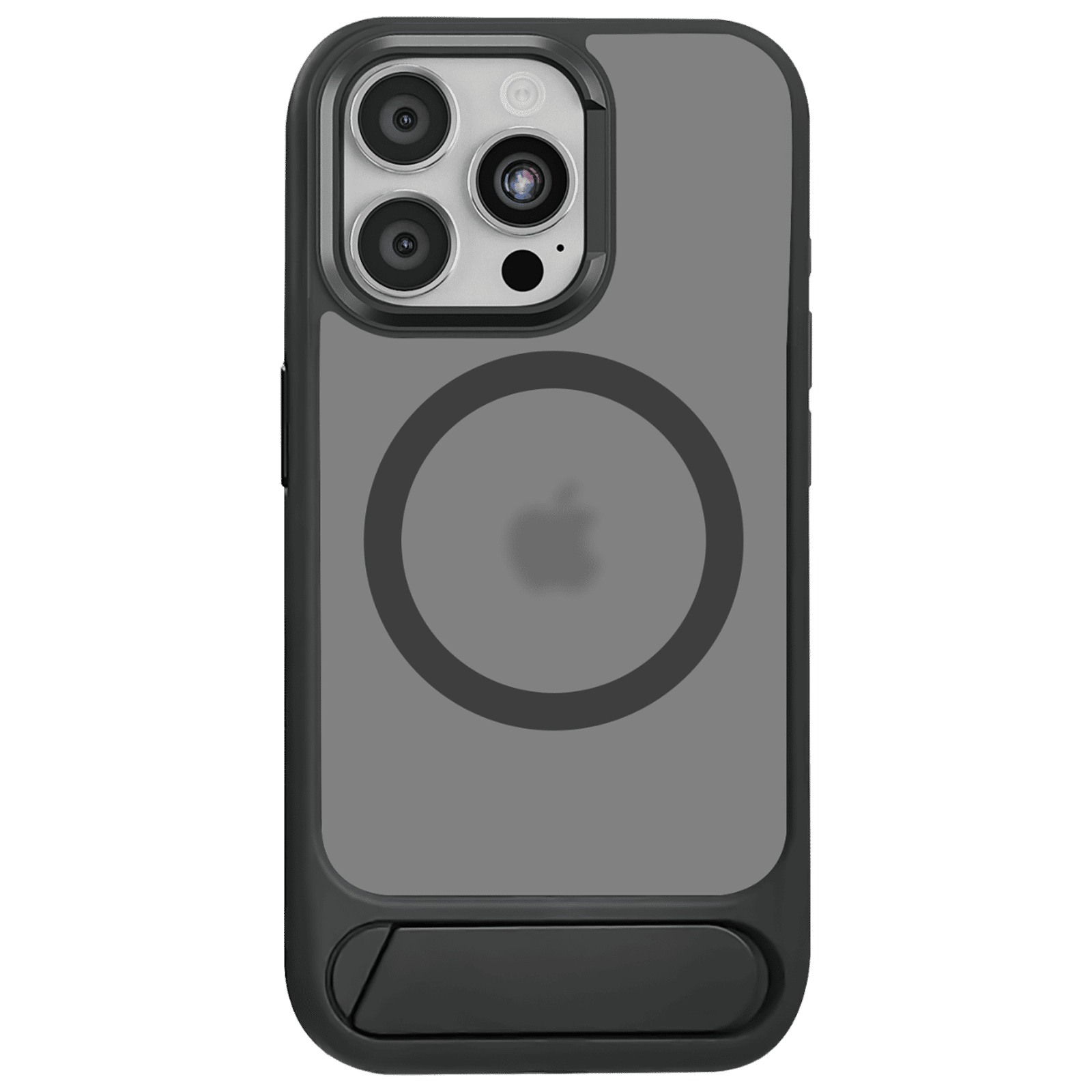 Croma Tempered Glass & TPU Back Cover Combo for Apple iPhone 16 Pro (MagSafe Compatible, Matte Black)