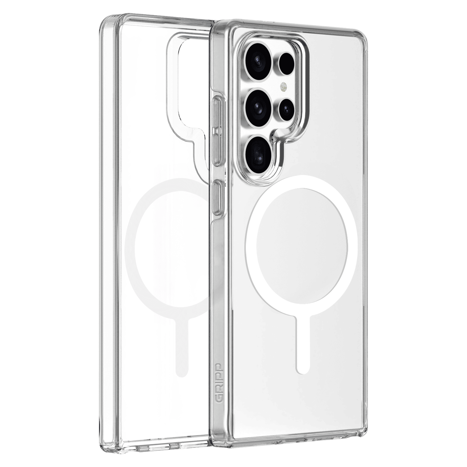 GRIPP 3D Tempered Glass, TPU & Polycarbonate Back Cover & Focal Camera Lens Protector Combo for SAMSUNG Galaxy S25 Ultra (Wireless Charging Compatible, Clear)