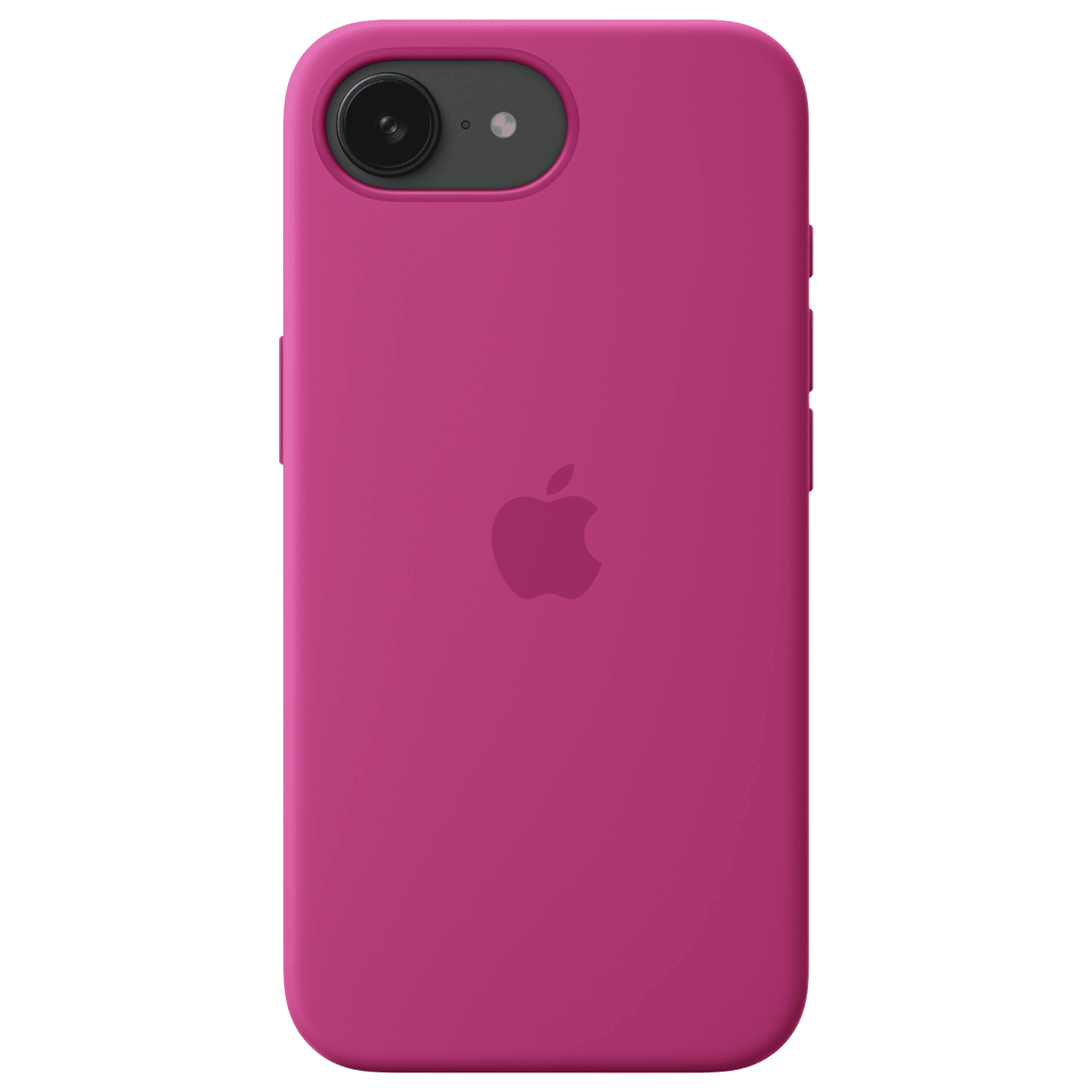 Apple MD3W4ZM/A Soft Silicon Back Cover for iPhone 16e (Soft Microfiber Lining, Fuchsia)