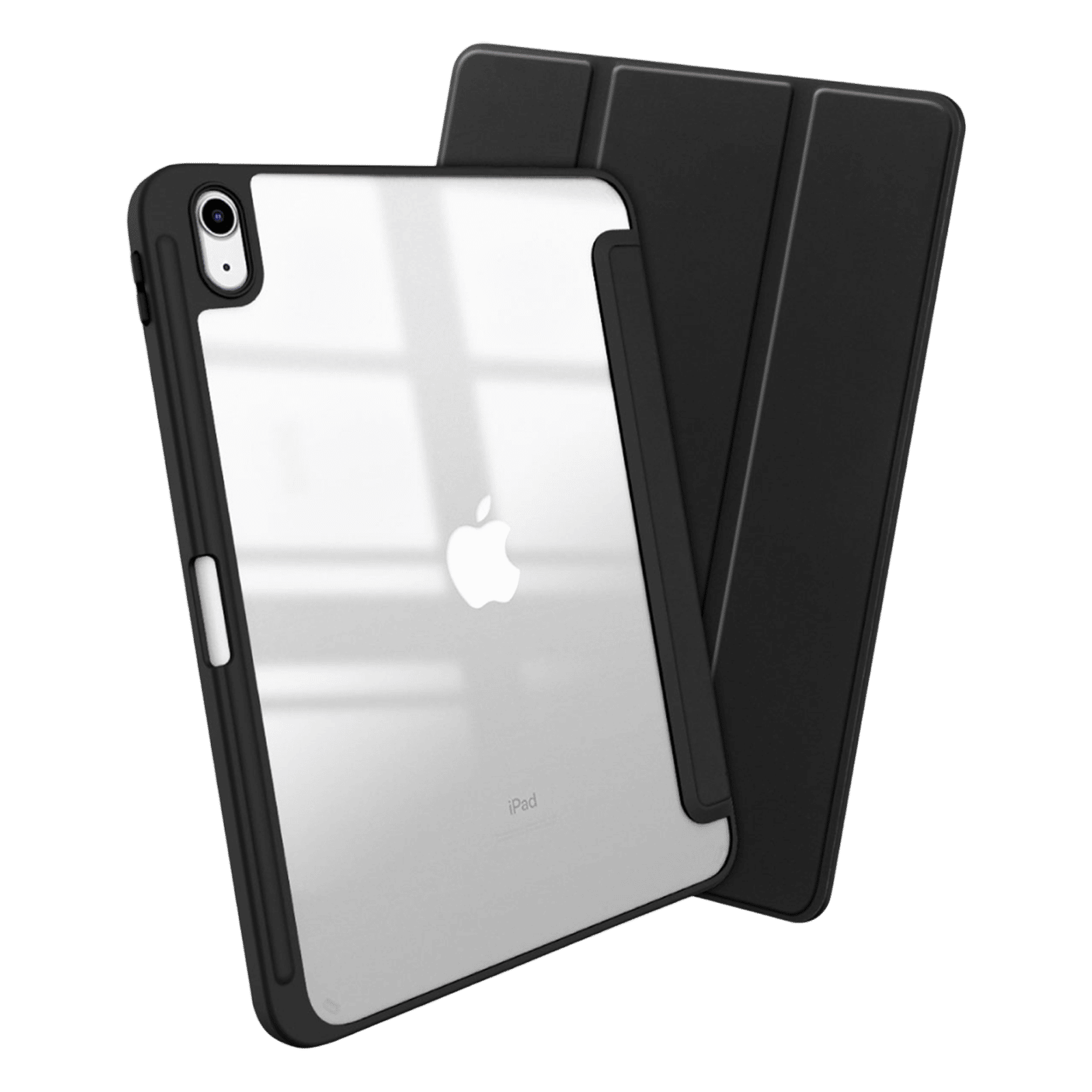 HYPHEN HCK-IPA119065 Polyurethane Leather Folio Case with Tempered Glass Combo for Apple iPad Air 11 (Auto Sleep & Wake, Black)
